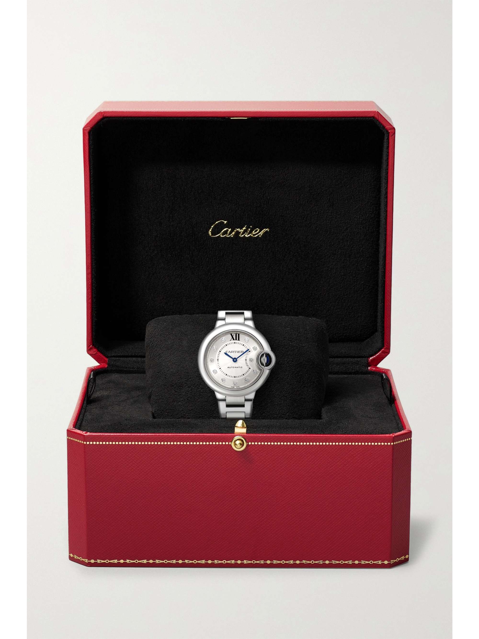 CARTIER Ballon Bleu de Cartier Automatic 33mm stainless steel and diamond watch