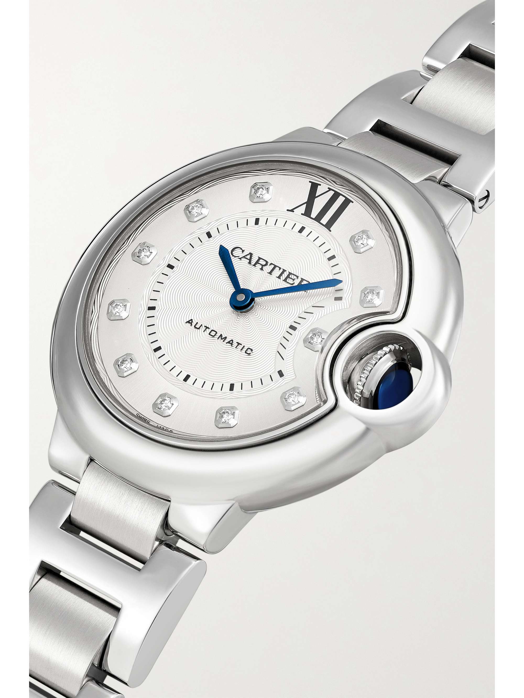 CARTIER Ballon Bleu de Cartier Automatic 33mm stainless steel and diamond watch