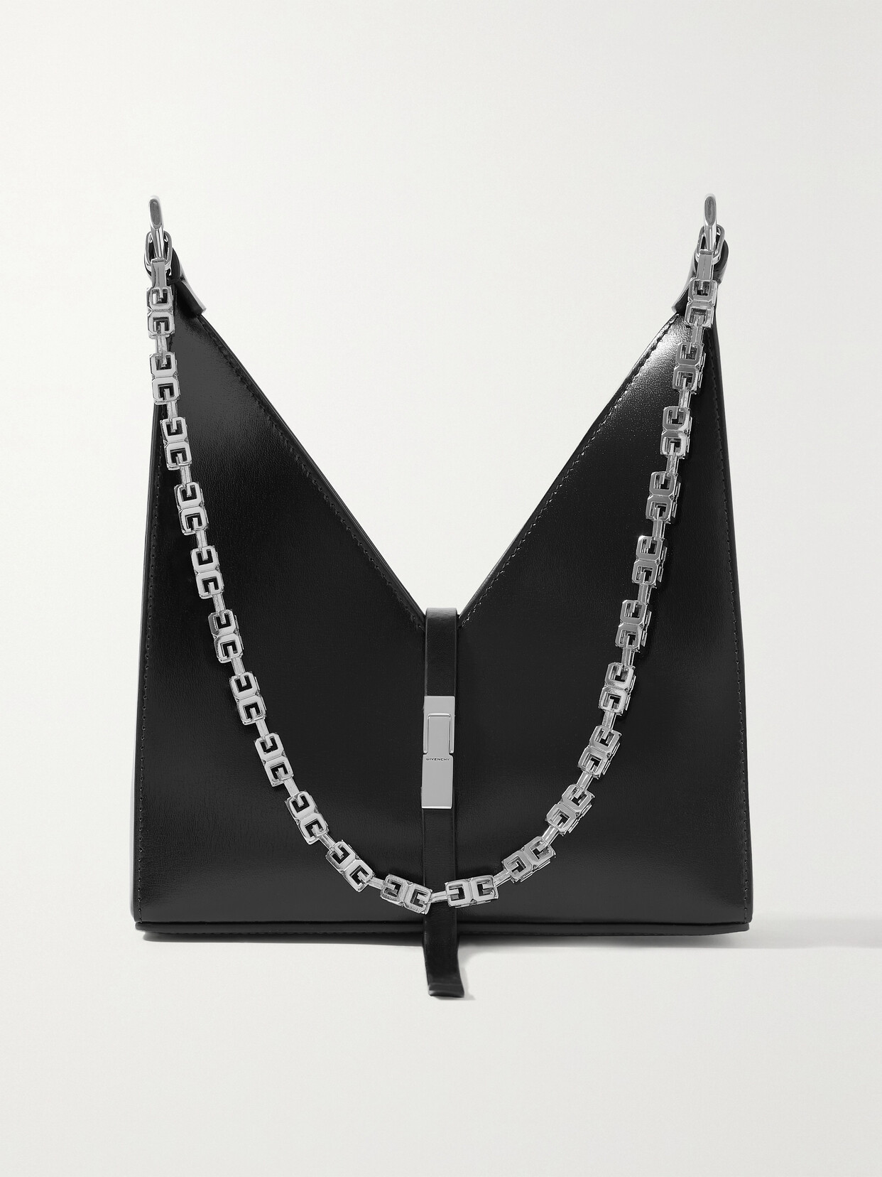Givenchy Cut Out Mini Leather Shoulder Bag - Black