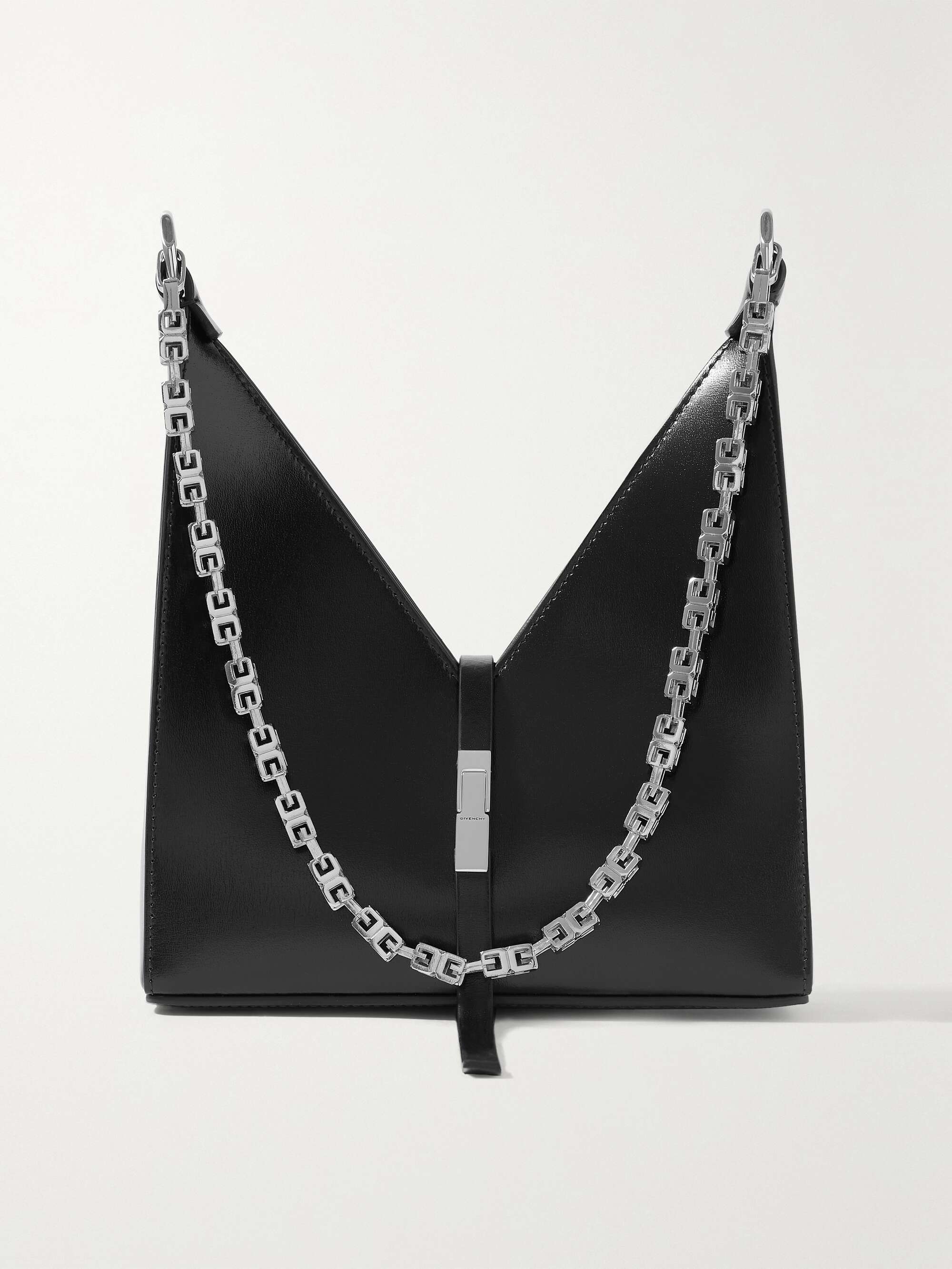 Womens Givenchy black Medium Leather Moon Cut-Out Shoulder Bag ...