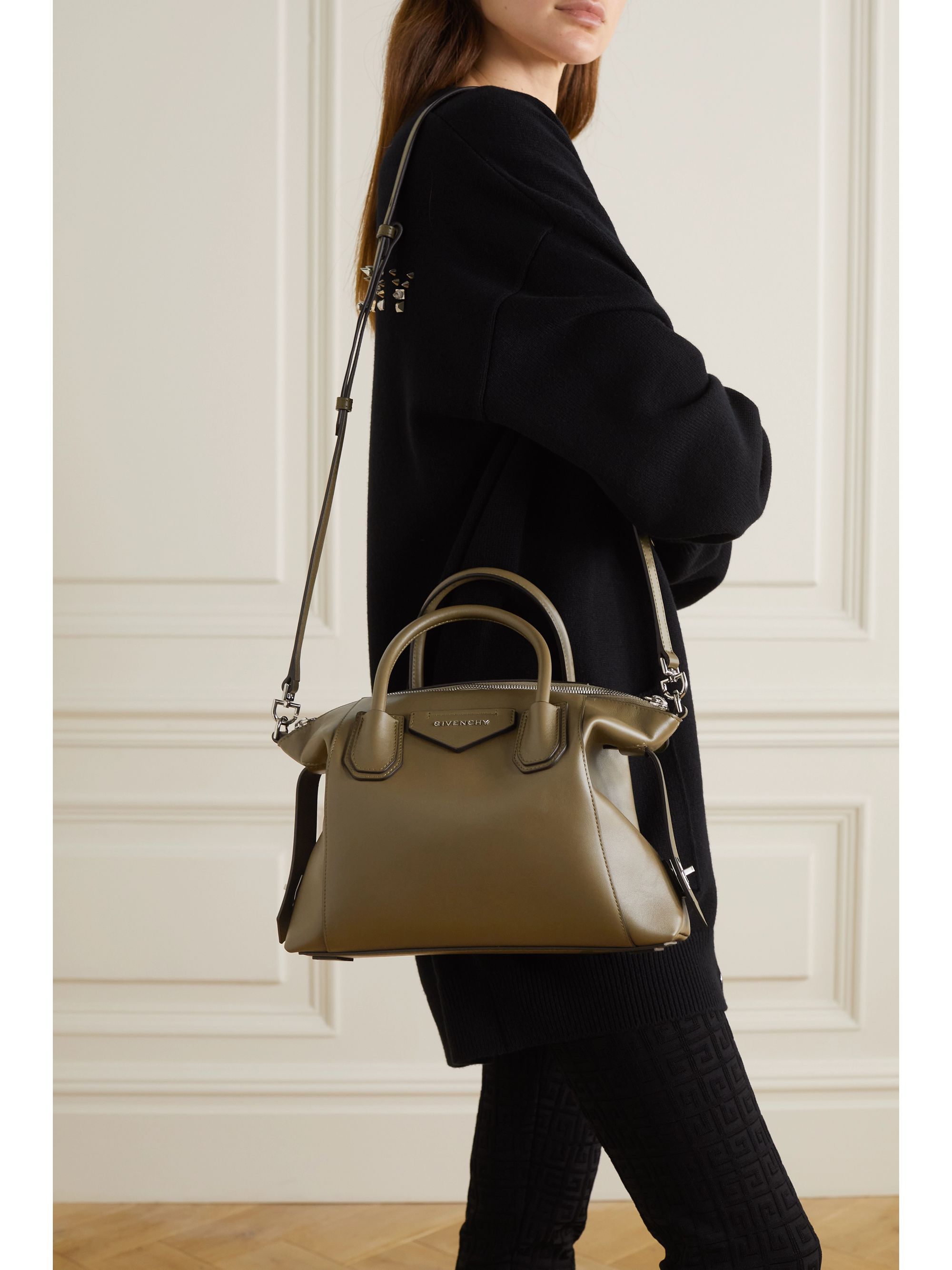 antigona soft small leather satchel