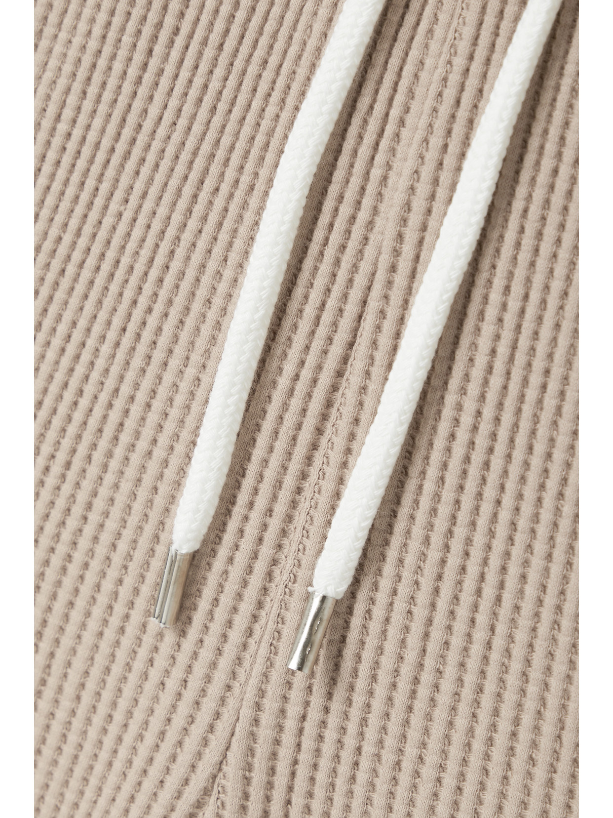 The Range Jumbo Stark Waffle-knit Stretch-cotton Shorts In Neutrals