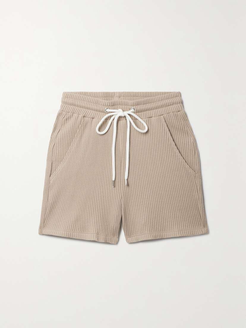 THE RANGE Jumbo Stark Waffle-knit Stretch-cotton Shorts