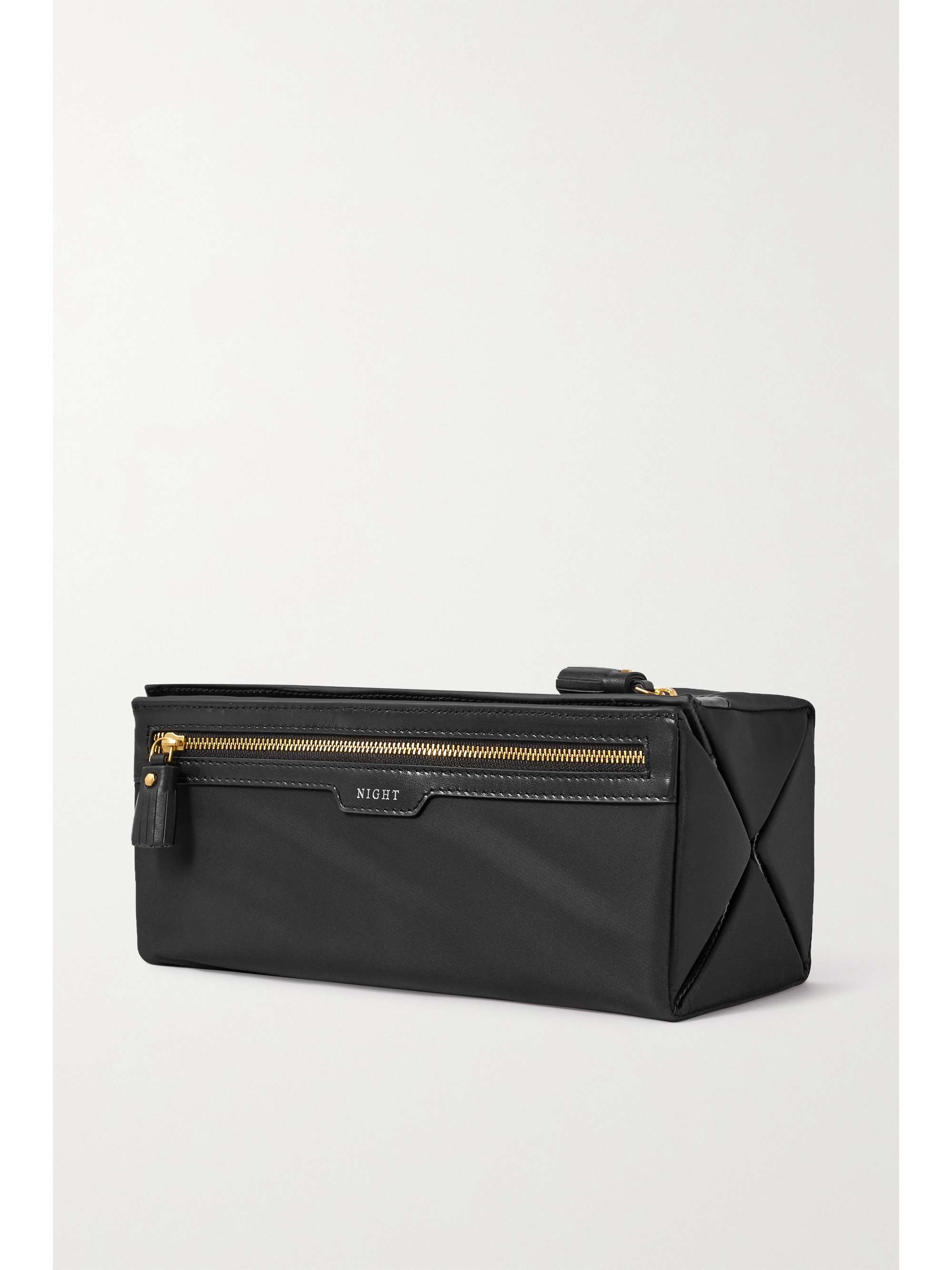 ANYA HINDMARCH + NET SUSTAIN Night and Day Kosmetiktasche aus recyceltem Shell, PVC und Leder