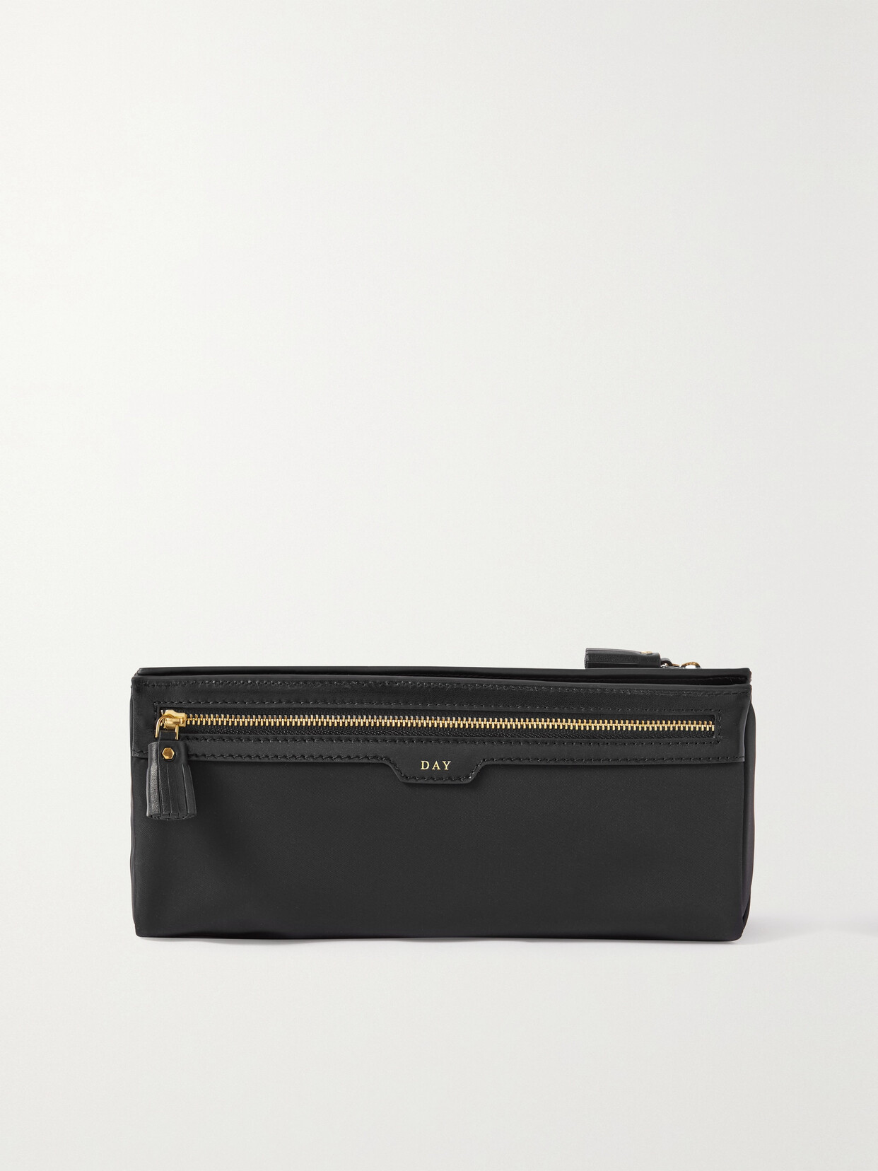 Shop Anya Hindmarch + Net Sustain Night And Day Recycled Shell, Pvc And Leather Cosmetics Case In Black