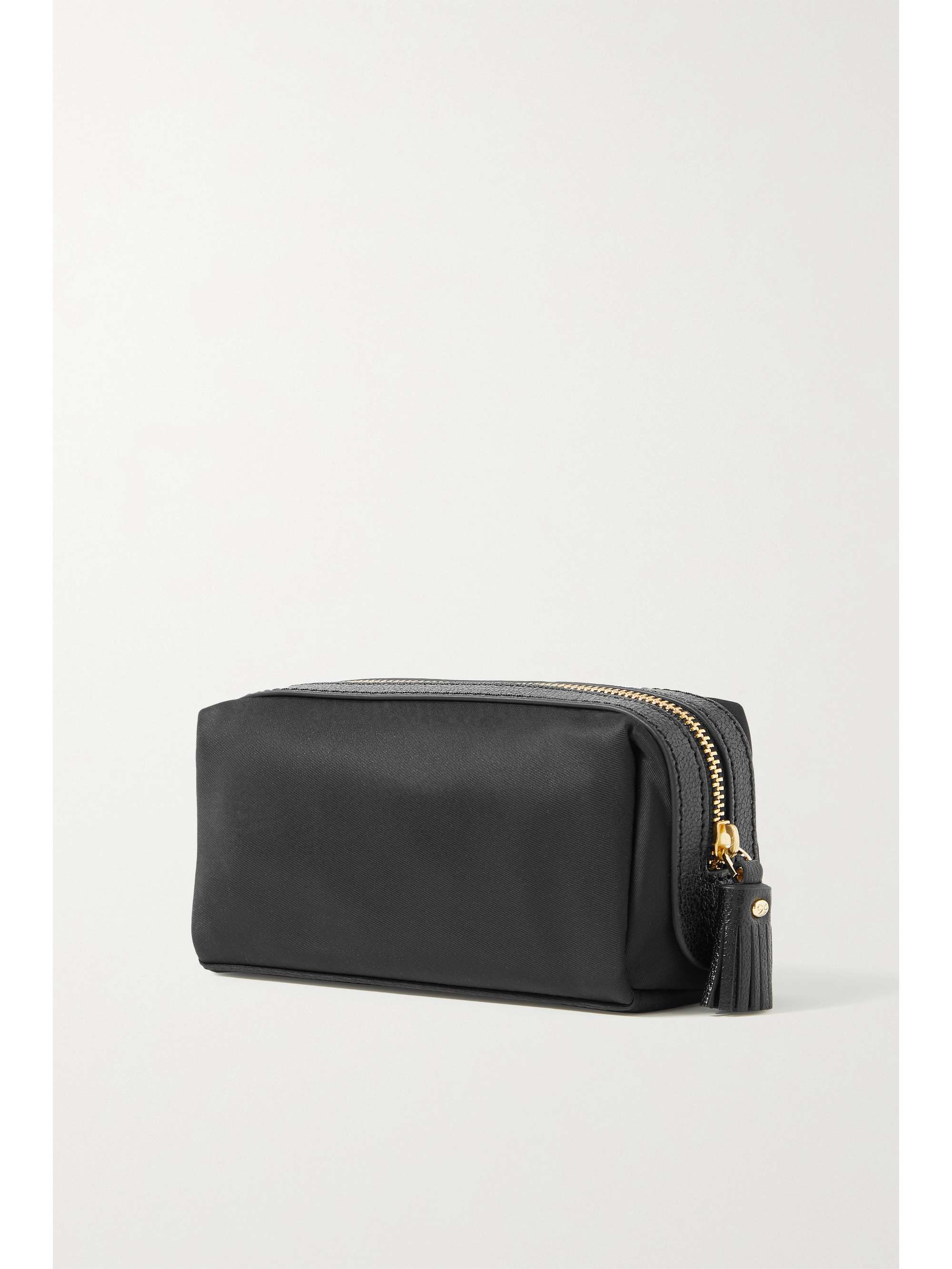ANYA HINDMARCH Girlie Stuff textured leather-trimmed ECONYL cosmetics case