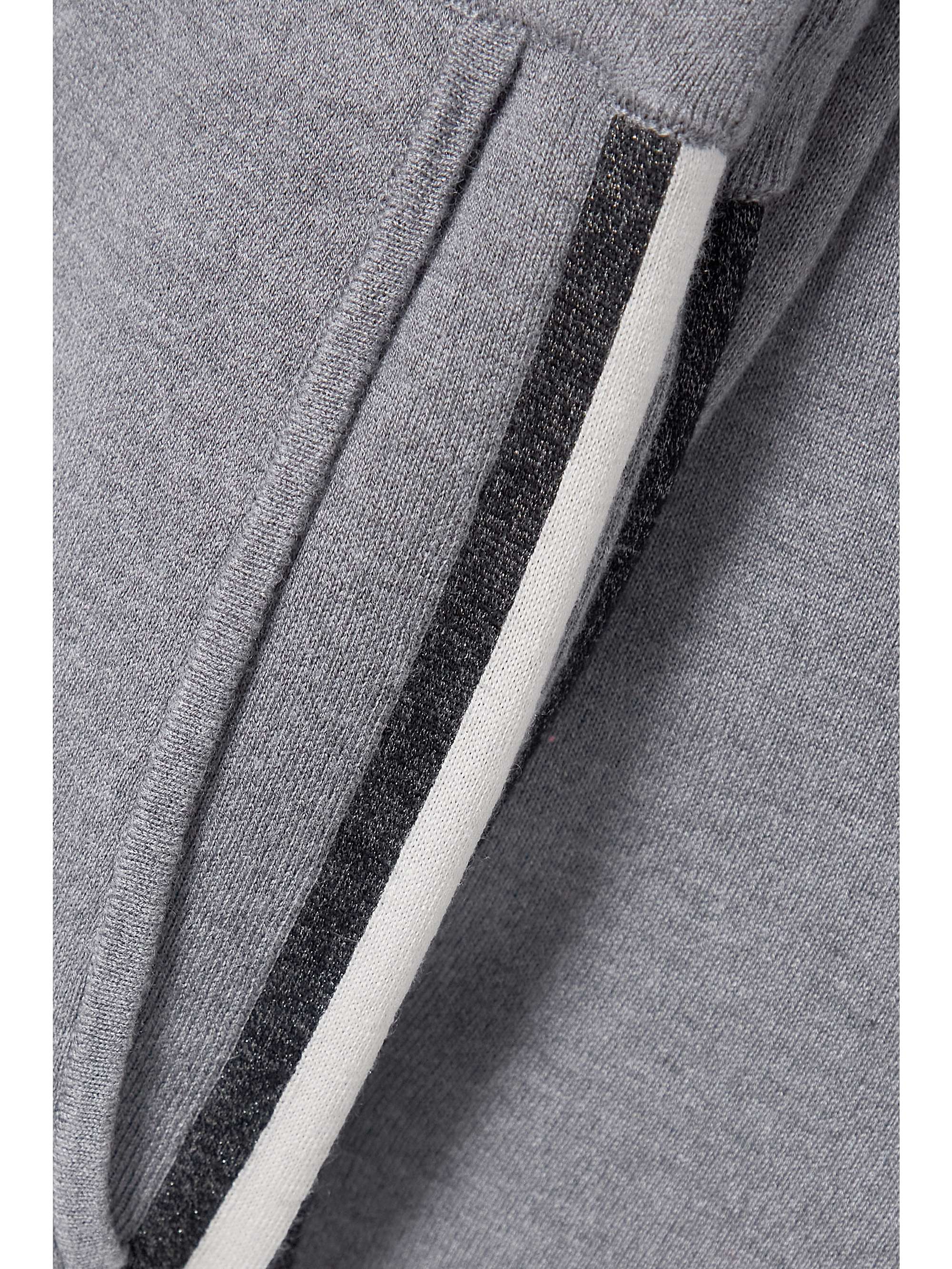 OLIVIA VON HALLE Missy London striped silk-blend sweatshirt and track pants set