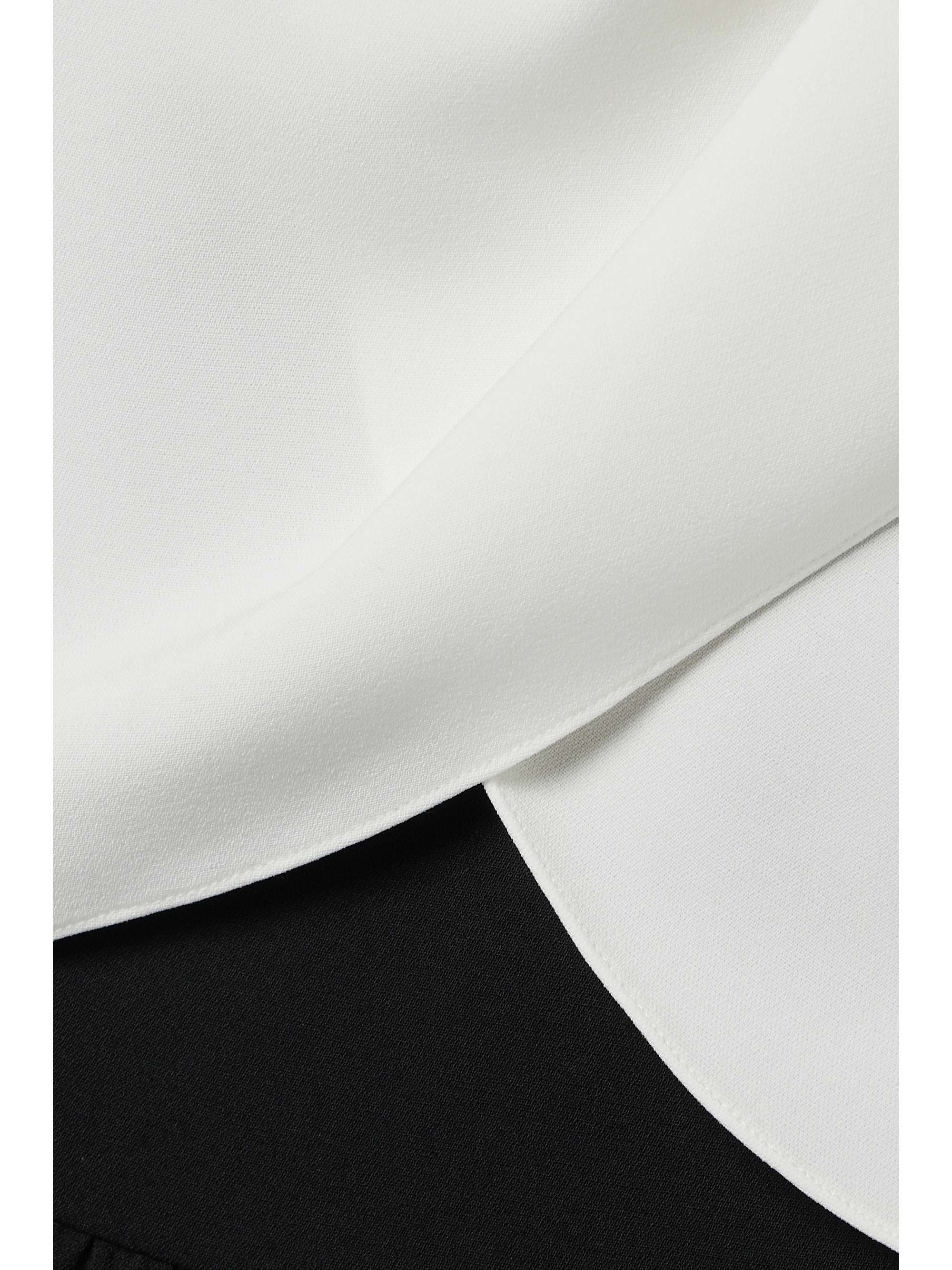 LELA ROSE Cape-effect two-tone crepe top