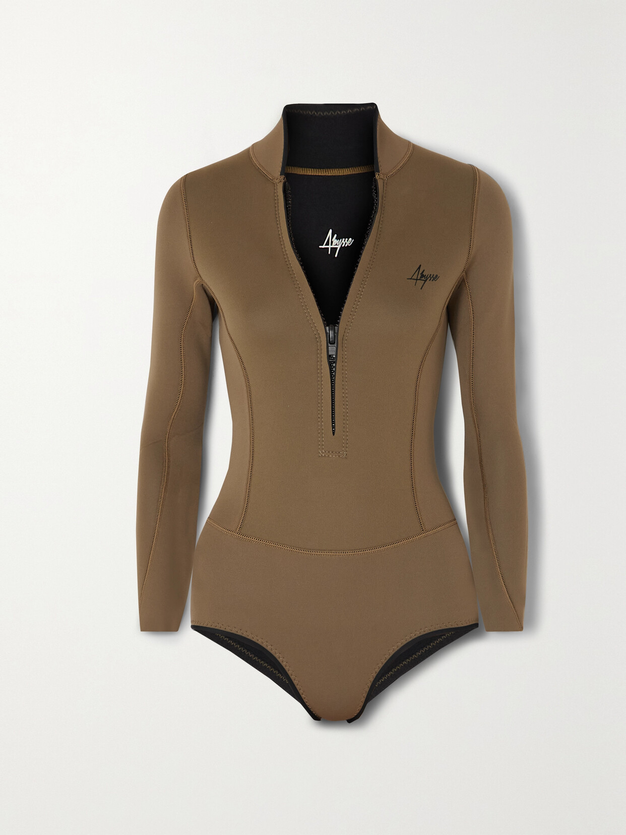 Abysse Lotte Neoprene Swimsuit In Brown