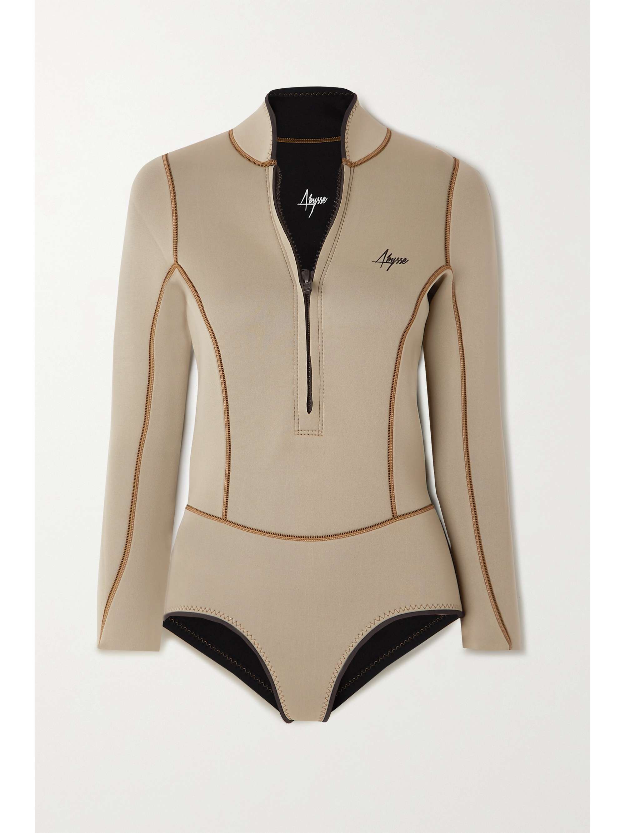 Beige Lotte Neoprene Swimsuit Abysse Net A Porter