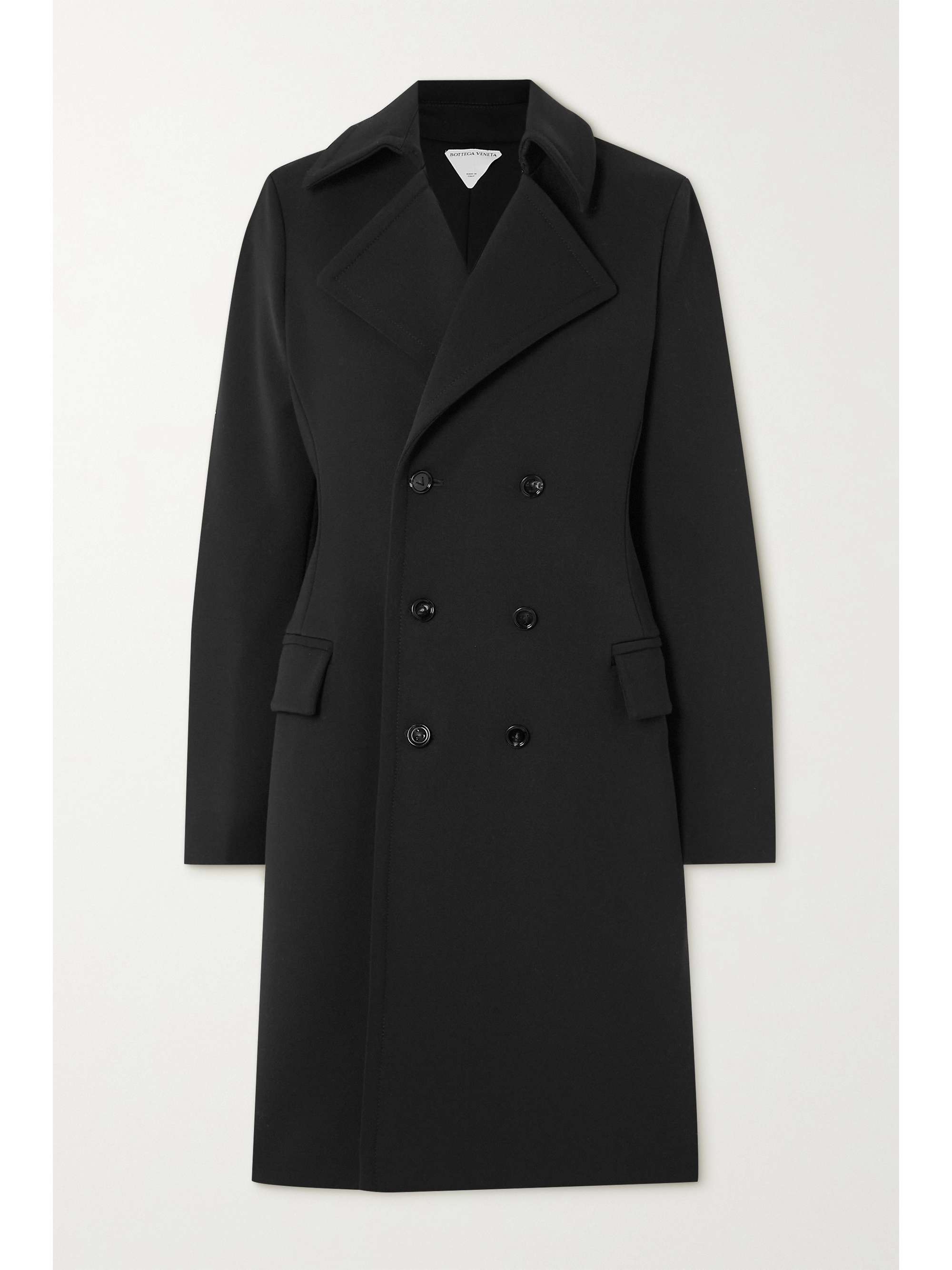 single breasted wool blend coat
