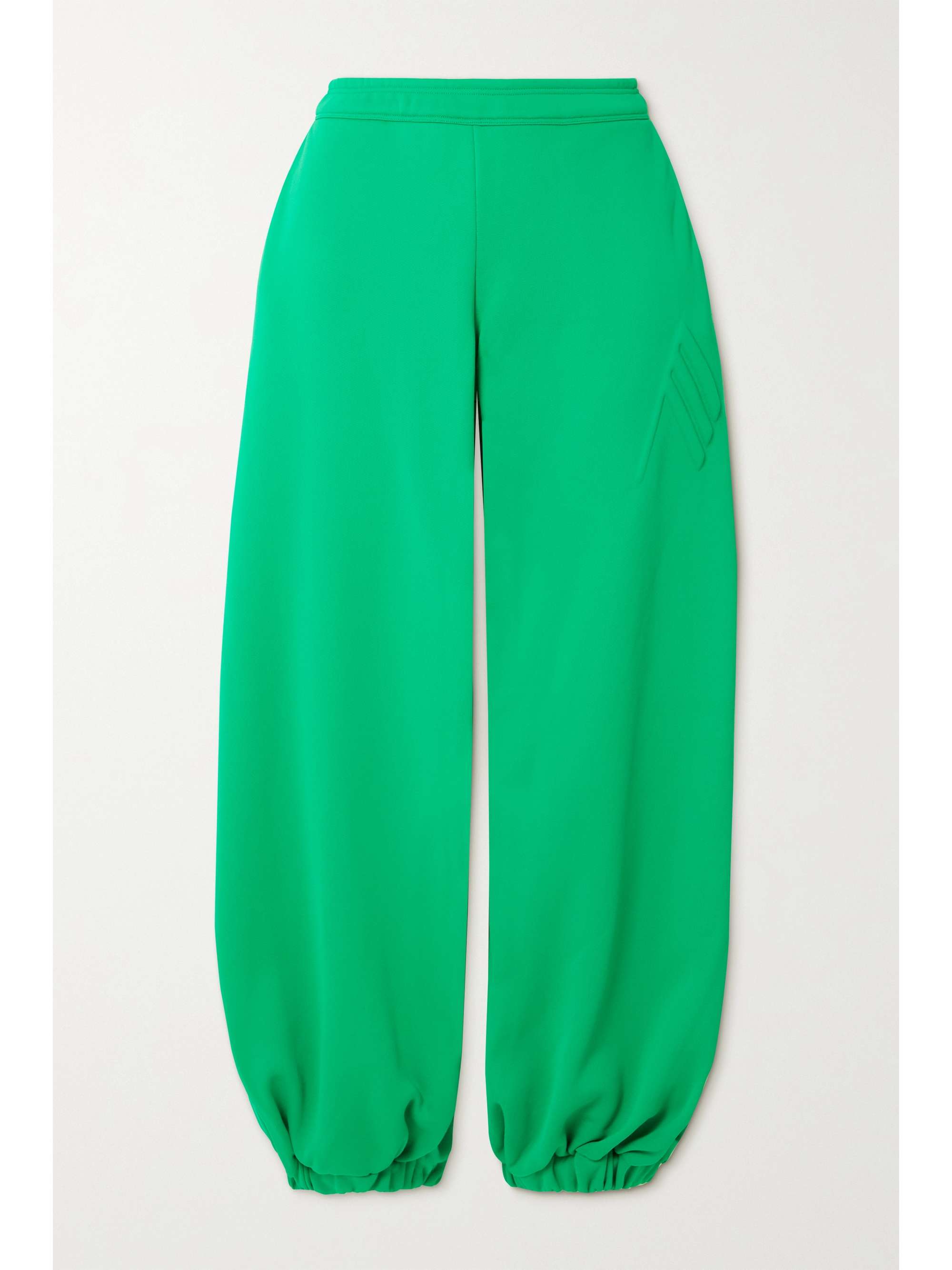 Green Logo-embossed cotton-blend jersey sweatpants | THE ATTICO | NET-A ...