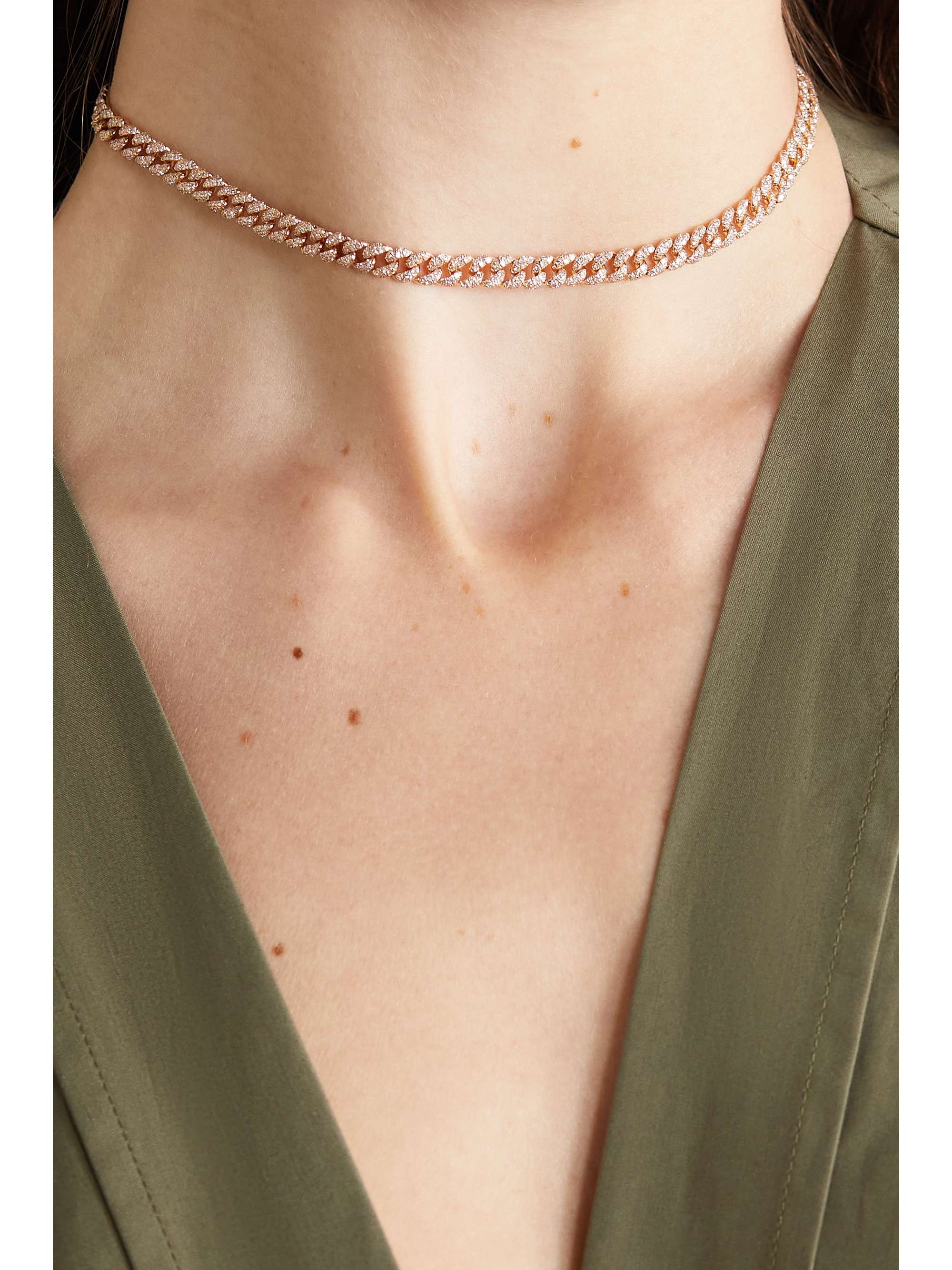 SHAY Kette aus 18 Karat Roségold mit Diamanten