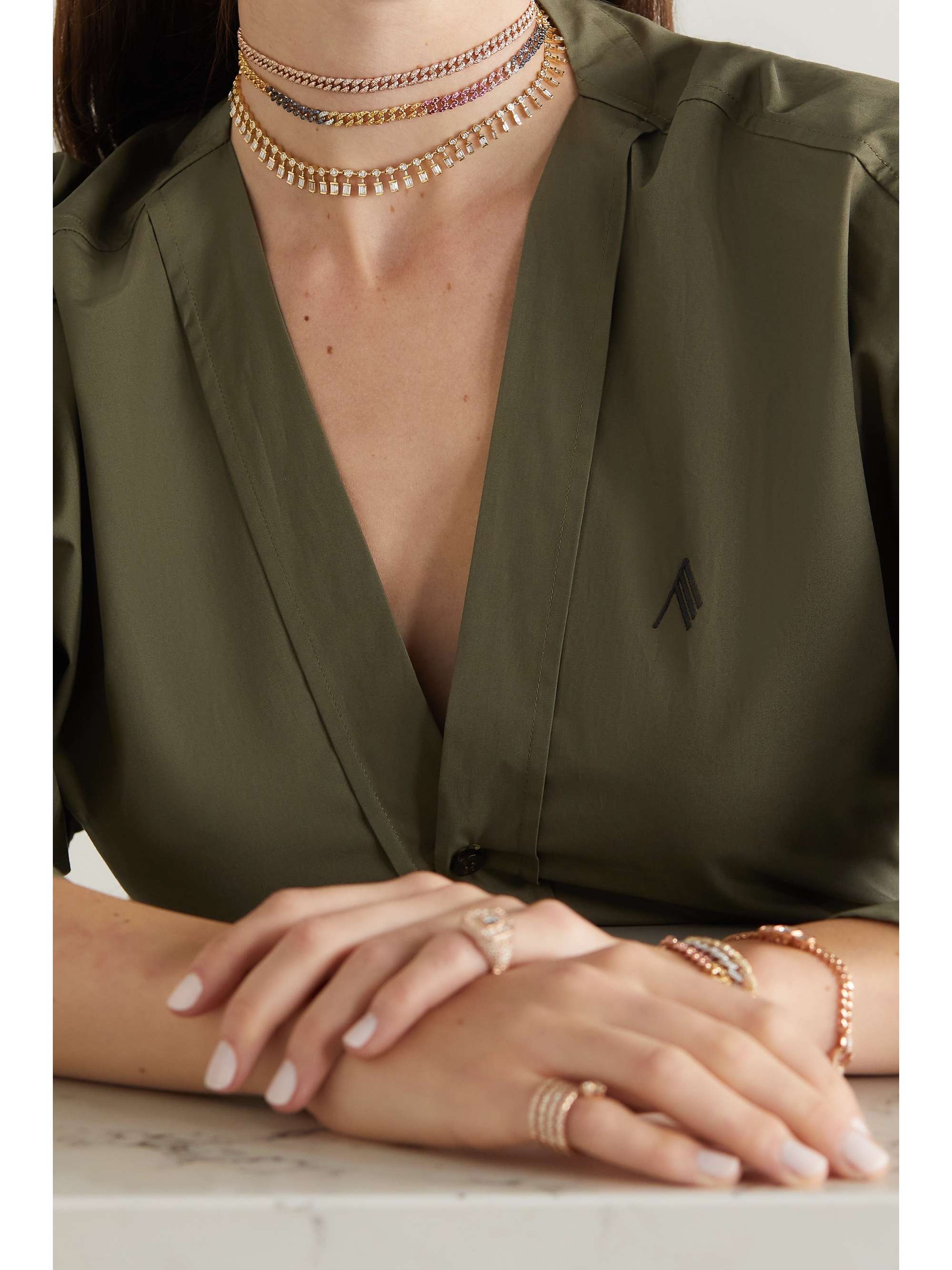 SHAY Kette aus 18 Karat Roségold mit Diamanten