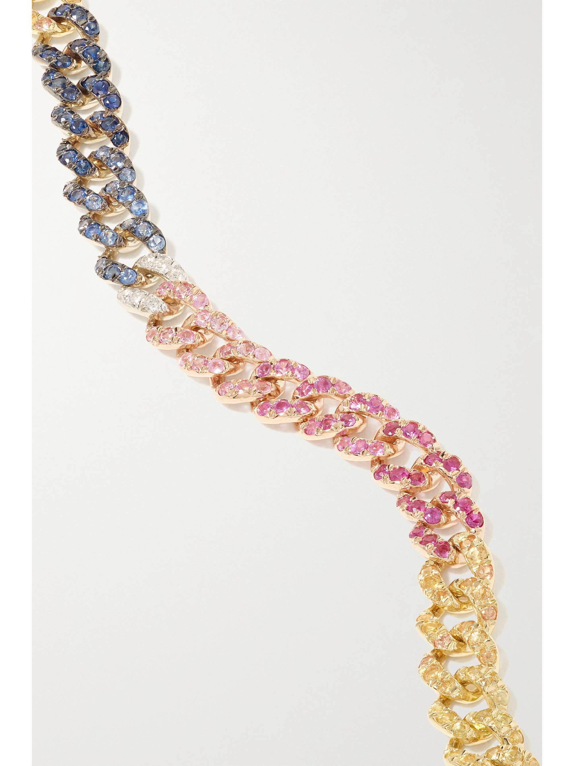 SHAY 18-karat white, yellow and rose gold multi-stone choker