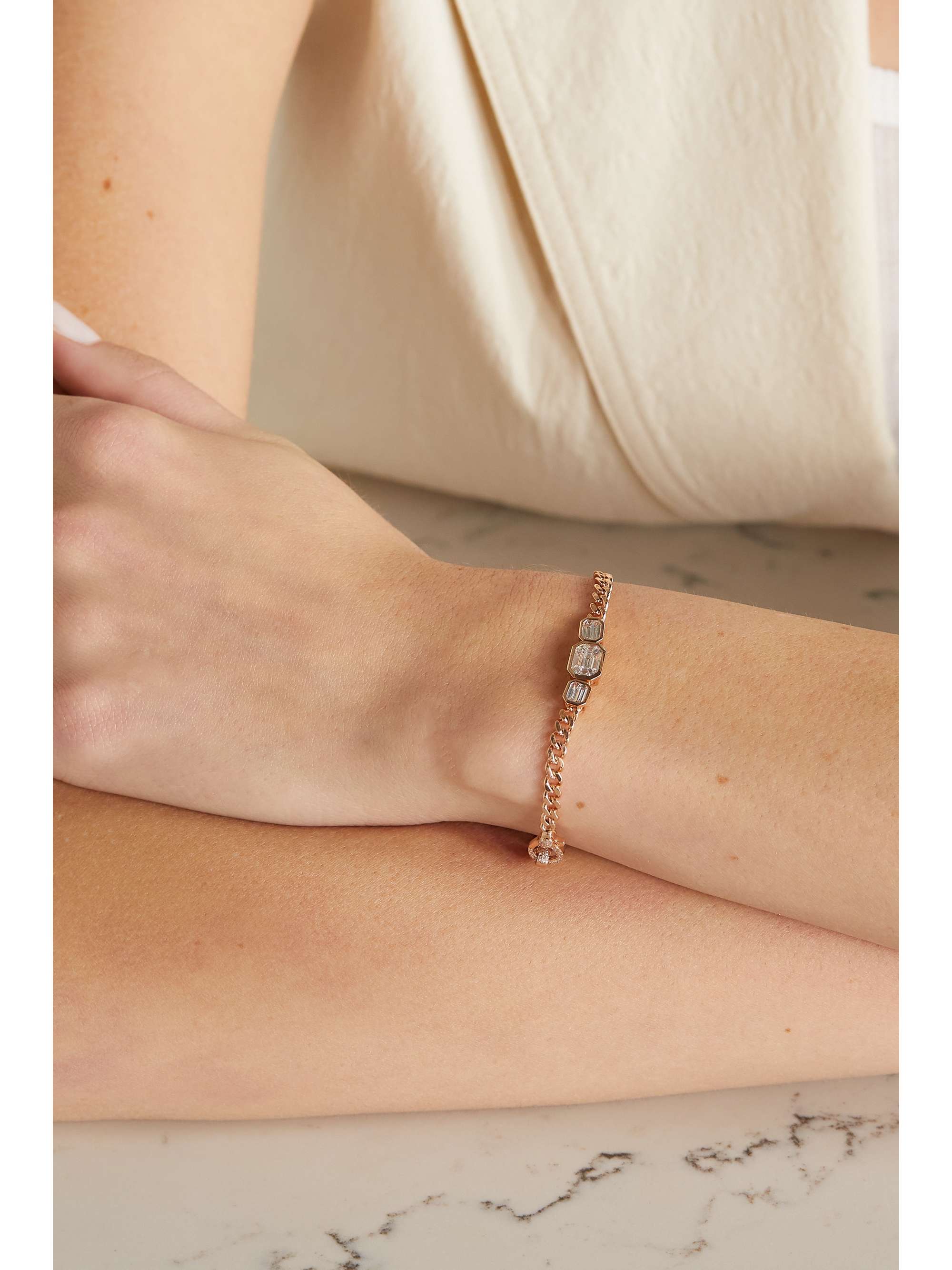 SHAY Armband aus 18 Karat Roségold mit Diamanten