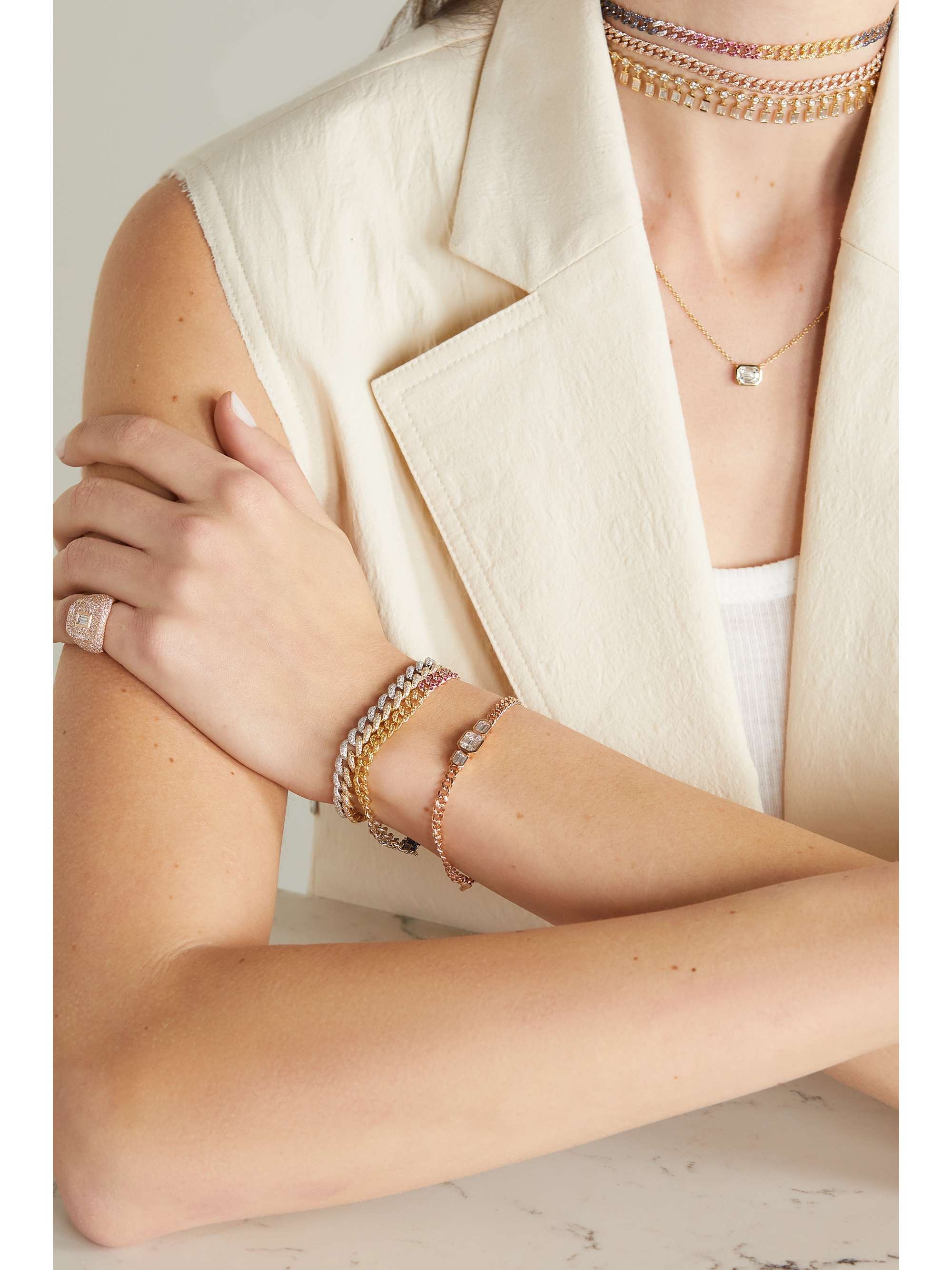 SHAY Armband aus 18 Karat Roségold mit Diamanten