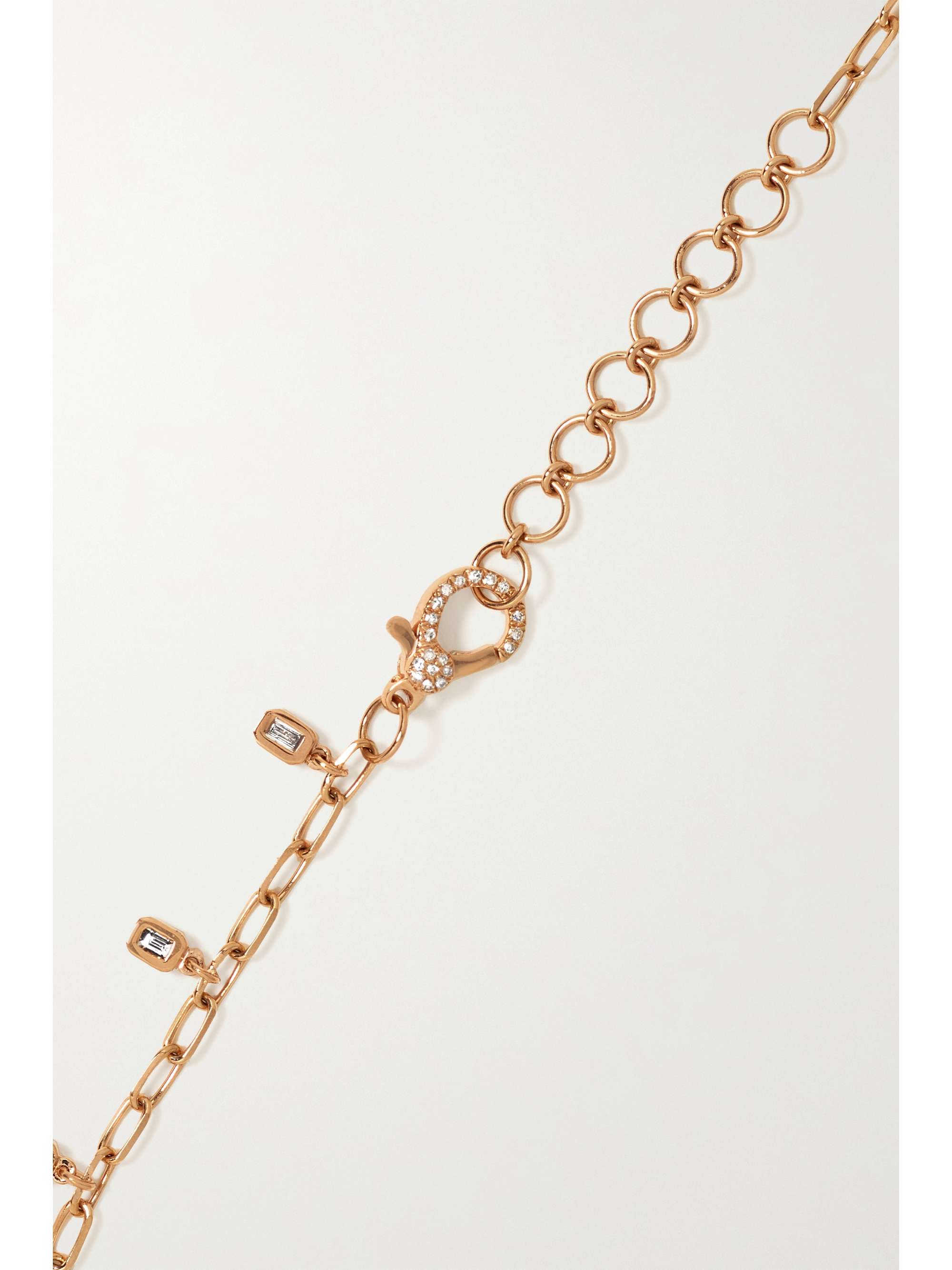 SHAY 18-karat rose gold diamond anklet