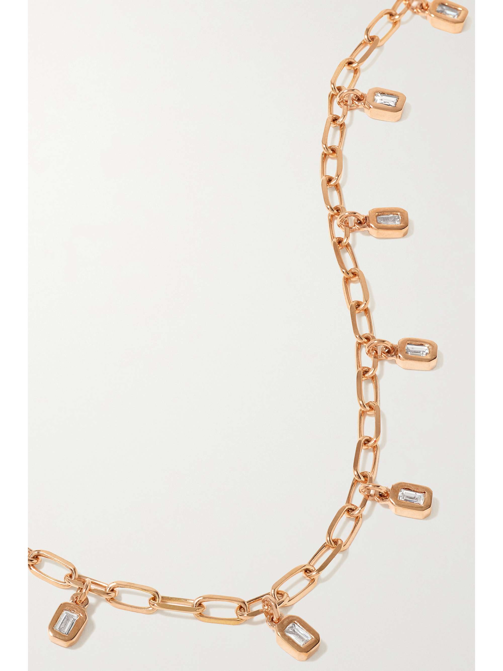 SHAY 18-karat rose gold diamond anklet