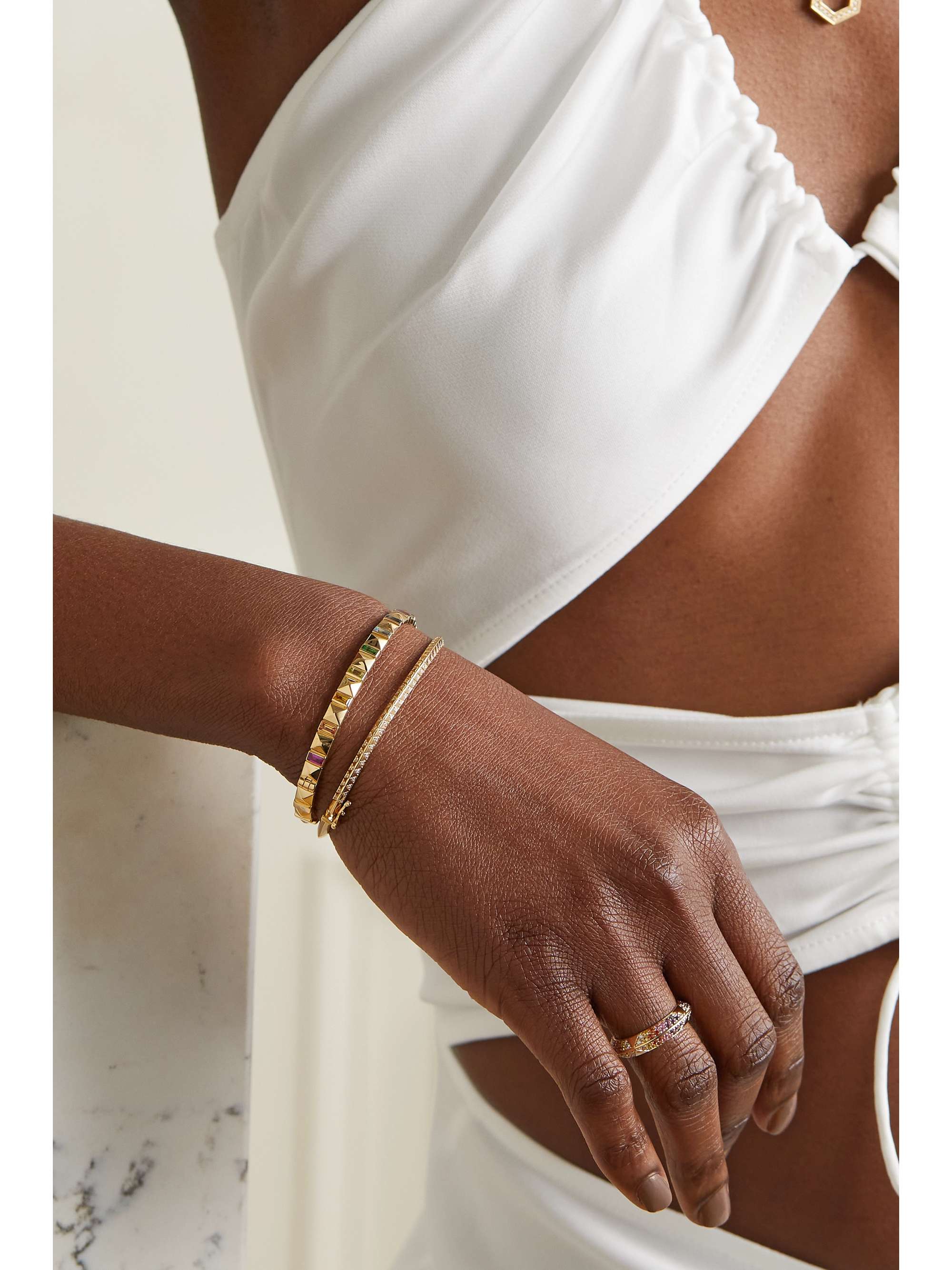 HARWELL GODFREY 18-karat gold diamond bangle