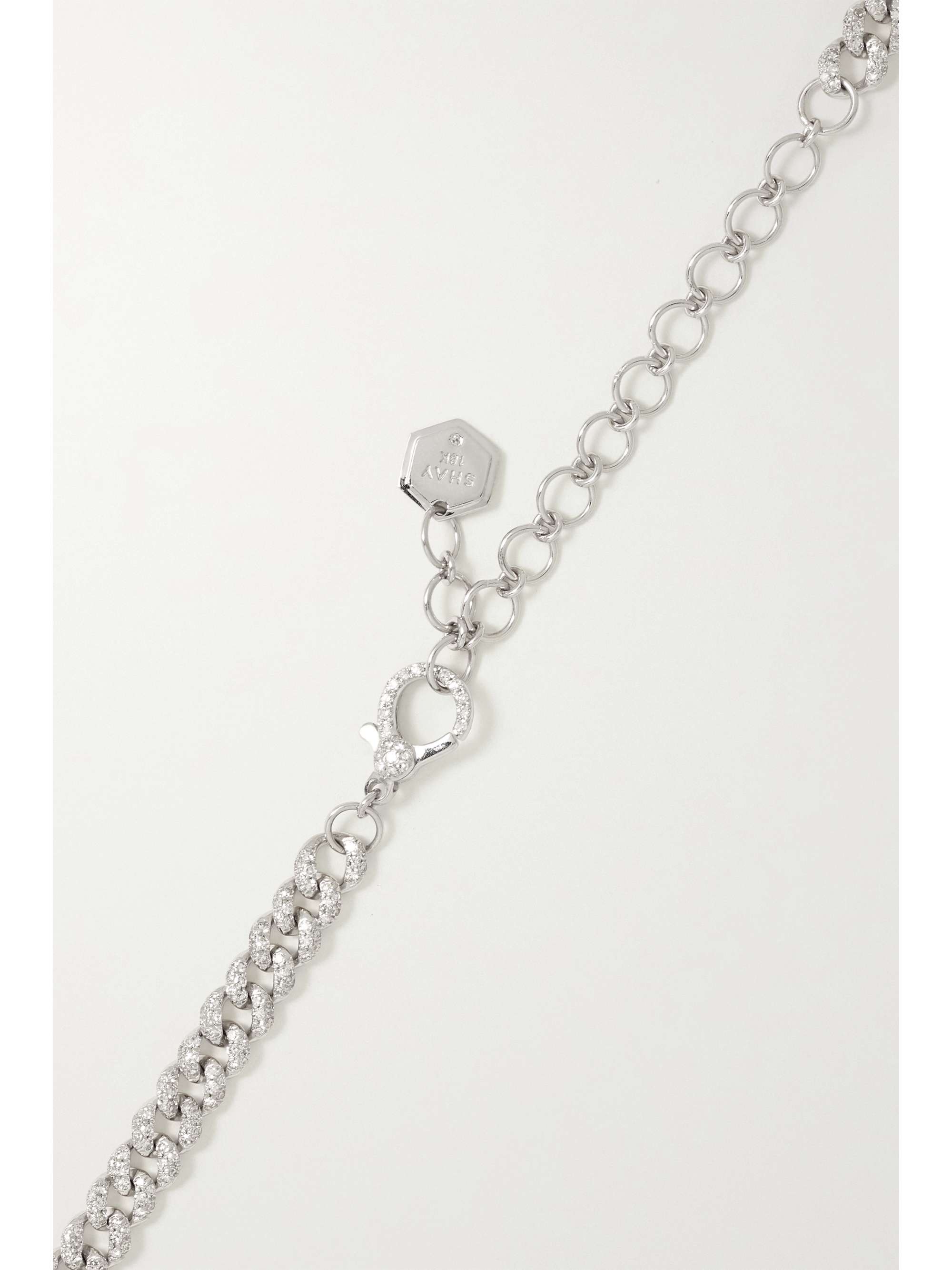 SHAY 18-karat white gold diamond necklace