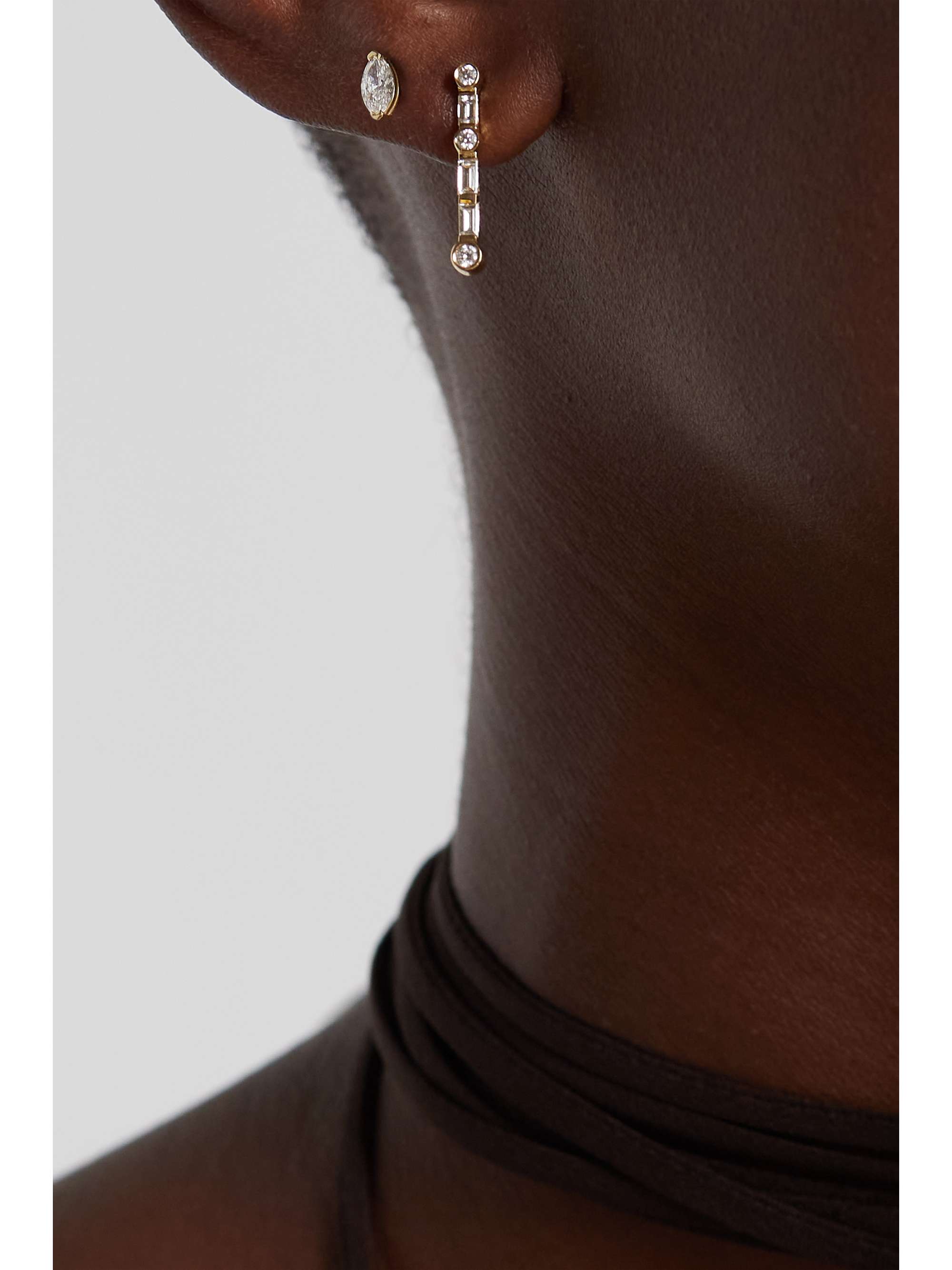 SHAY 18-karat gold diamond earrings