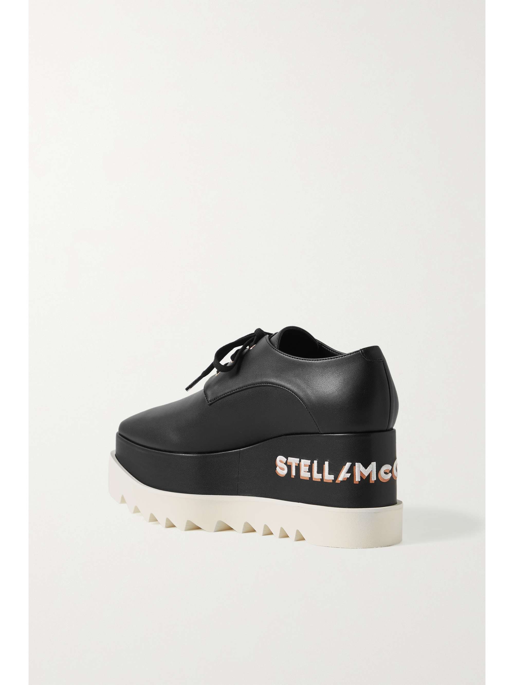 black platform brogues
