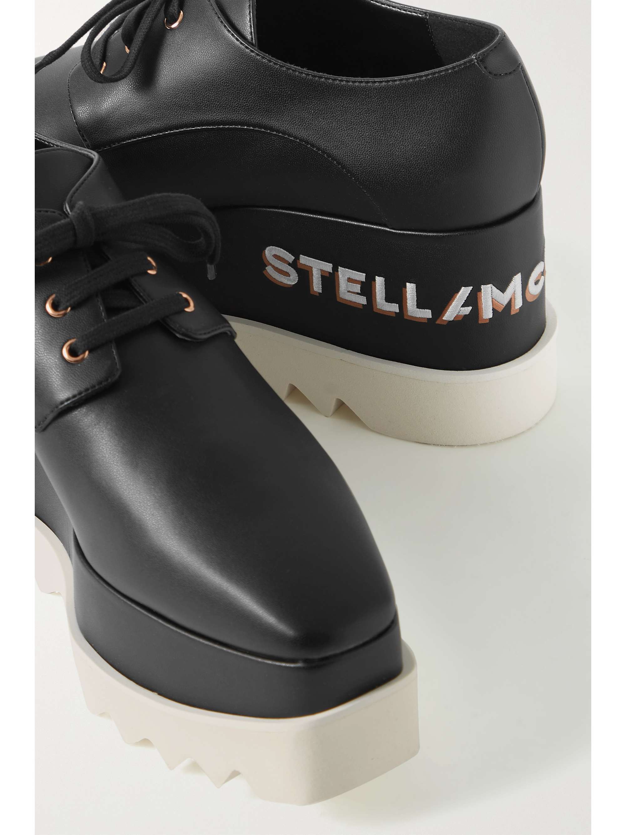 black platform brogues