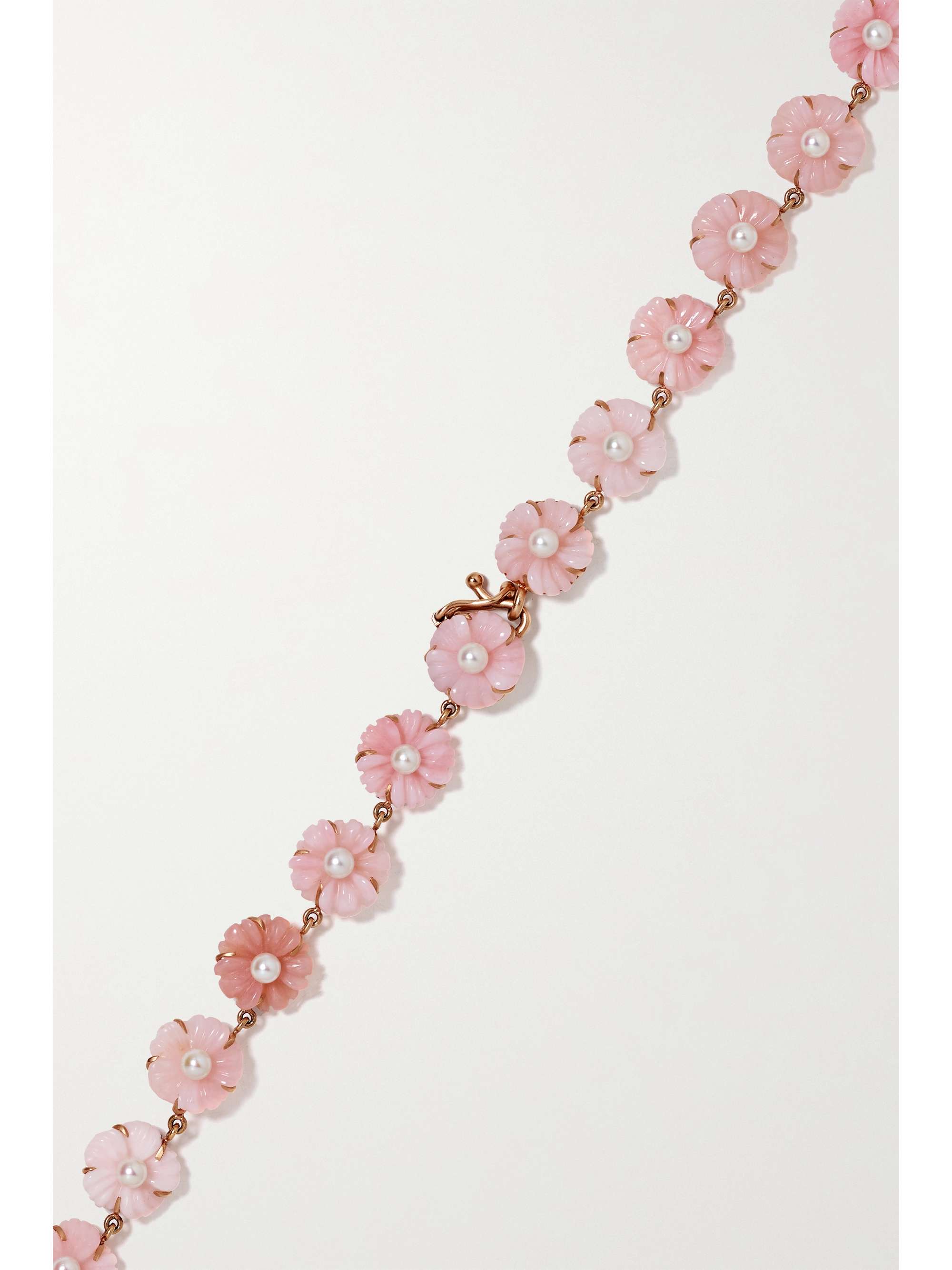 IRENE NEUWIRTH Botanical 18-karat rose gold, opal and pearl necklace