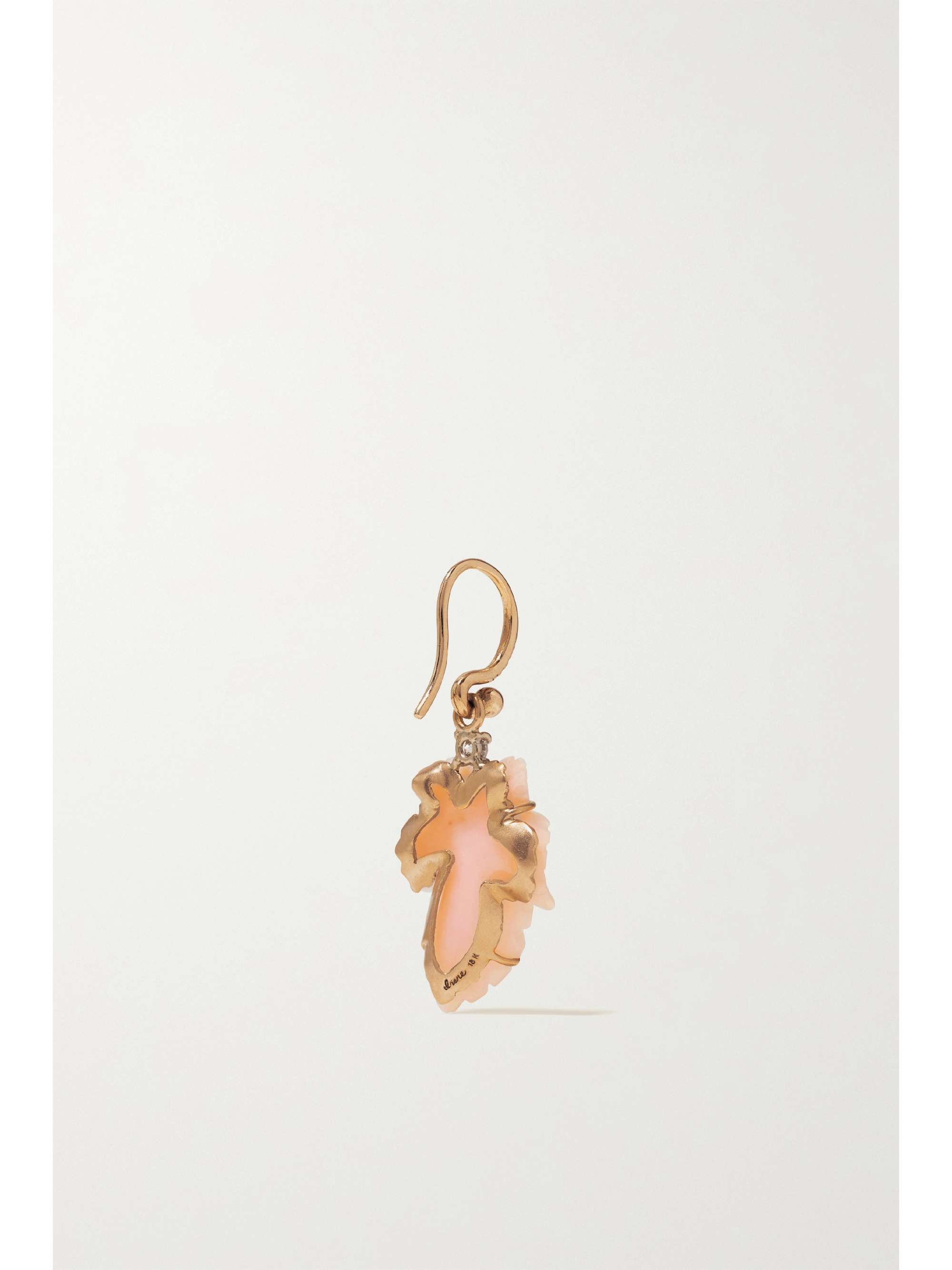 IRENE NEUWIRTH Botanical 18-karat rose and white gold, opal and diamond earrings