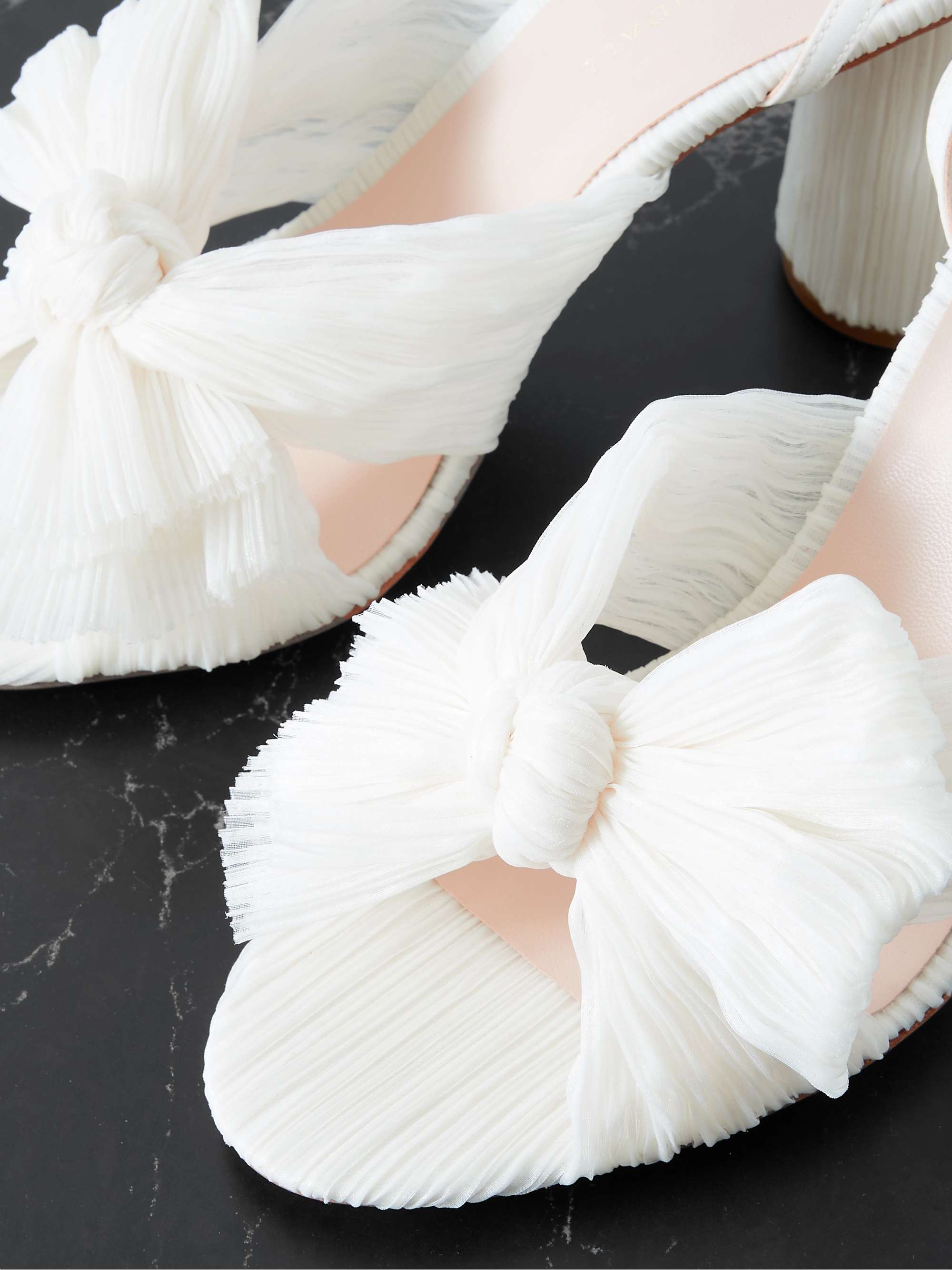 LOEFFLER RANDALL Camellia bow-embellished metallic lamé sandals