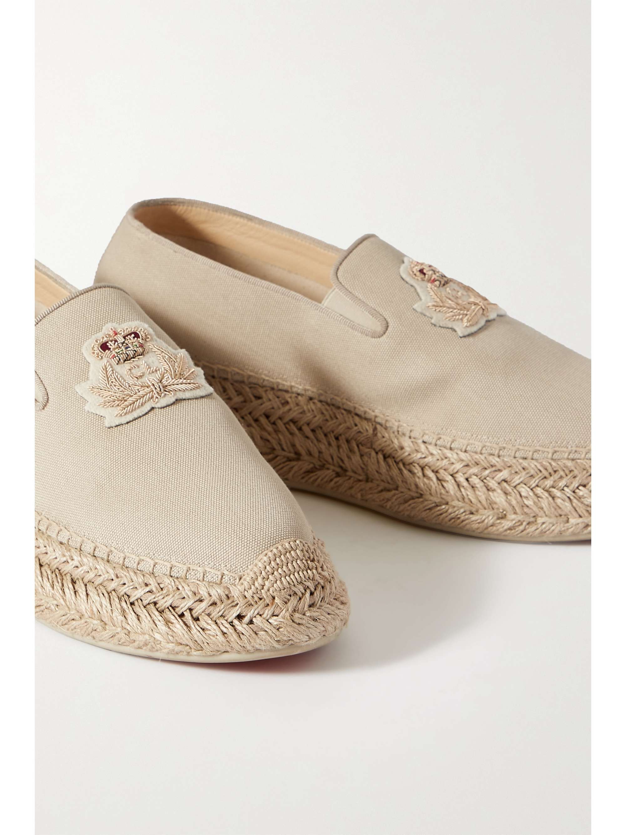 CHRISTIAN LOUBOUTIN Espananou logo-appliquéd floral-print canvas espadrilles