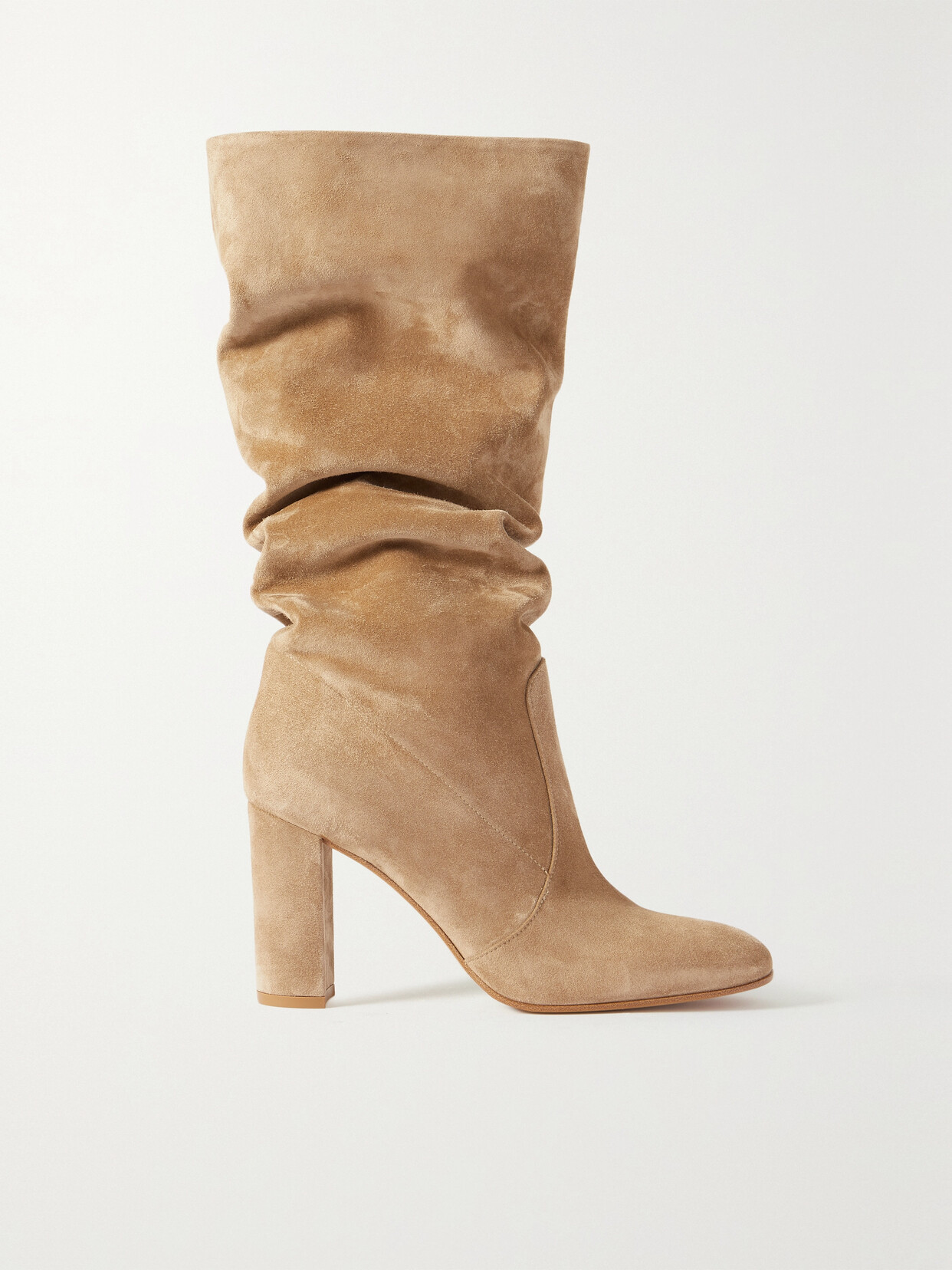Gianvito Rossi Glen 85 Suede Knee Boots - Neutrals