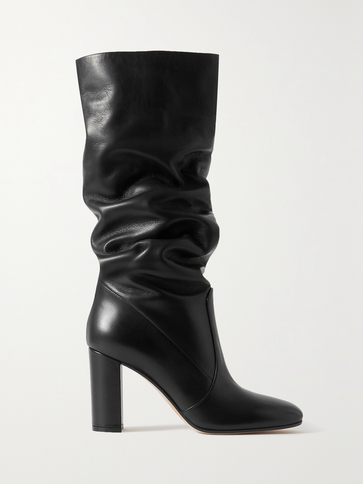 Gianvito Rossi Glen 85 Leather Knee Boots - Black