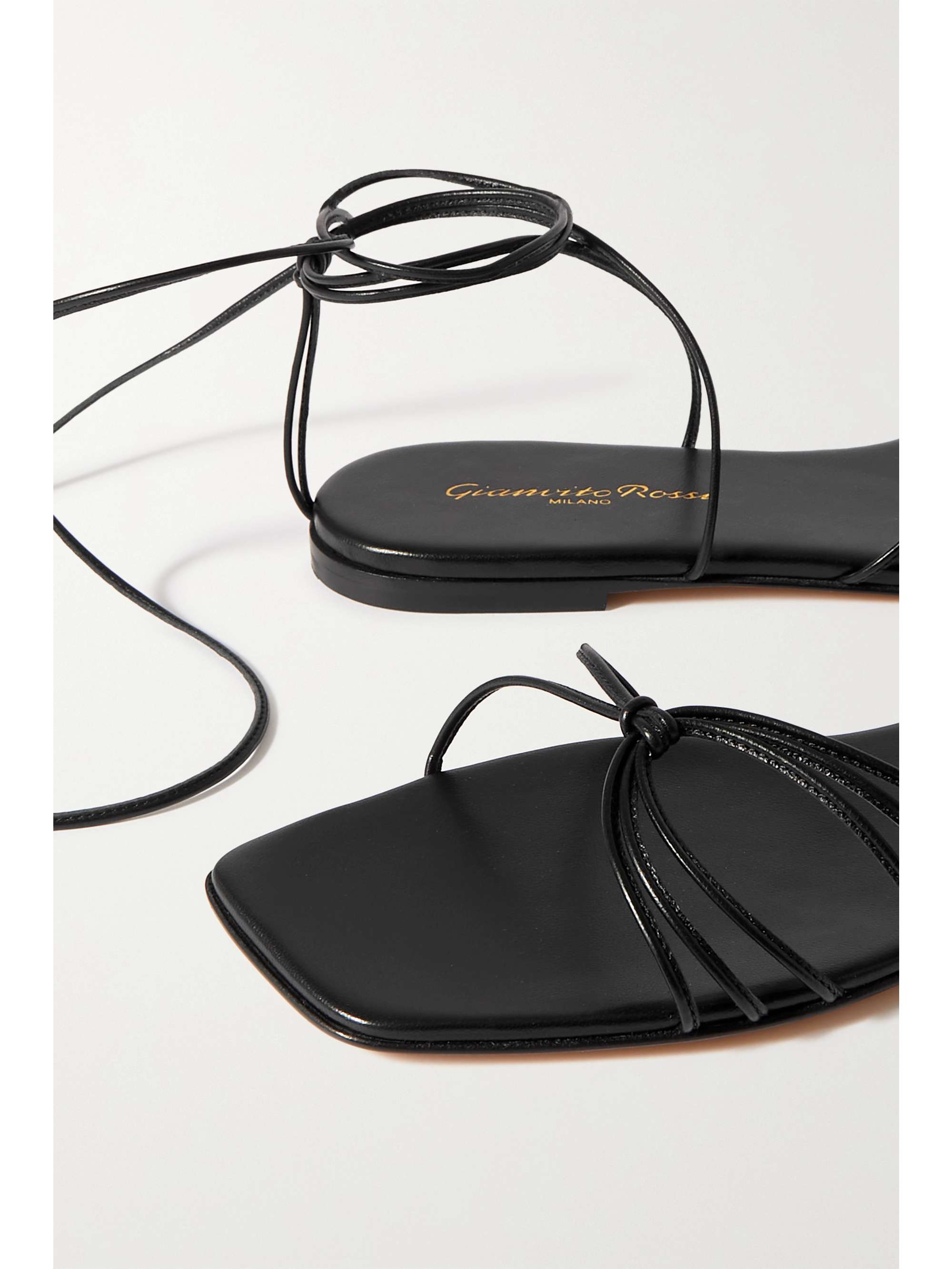 GIANVITO ROSSI Lace-up leather sandals