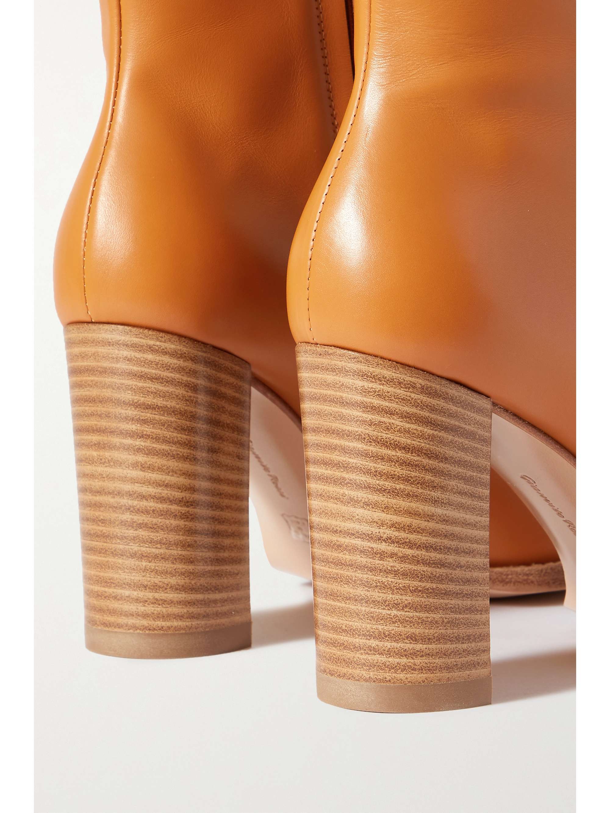 GIANVITO ROSSI River 85 leather ankle boots