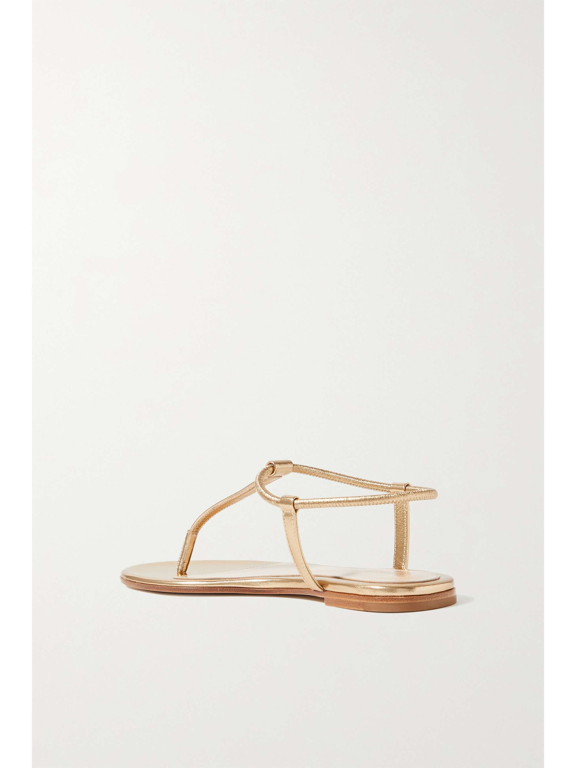 GIANVITO ROSSI Jaey metallic leather sandals