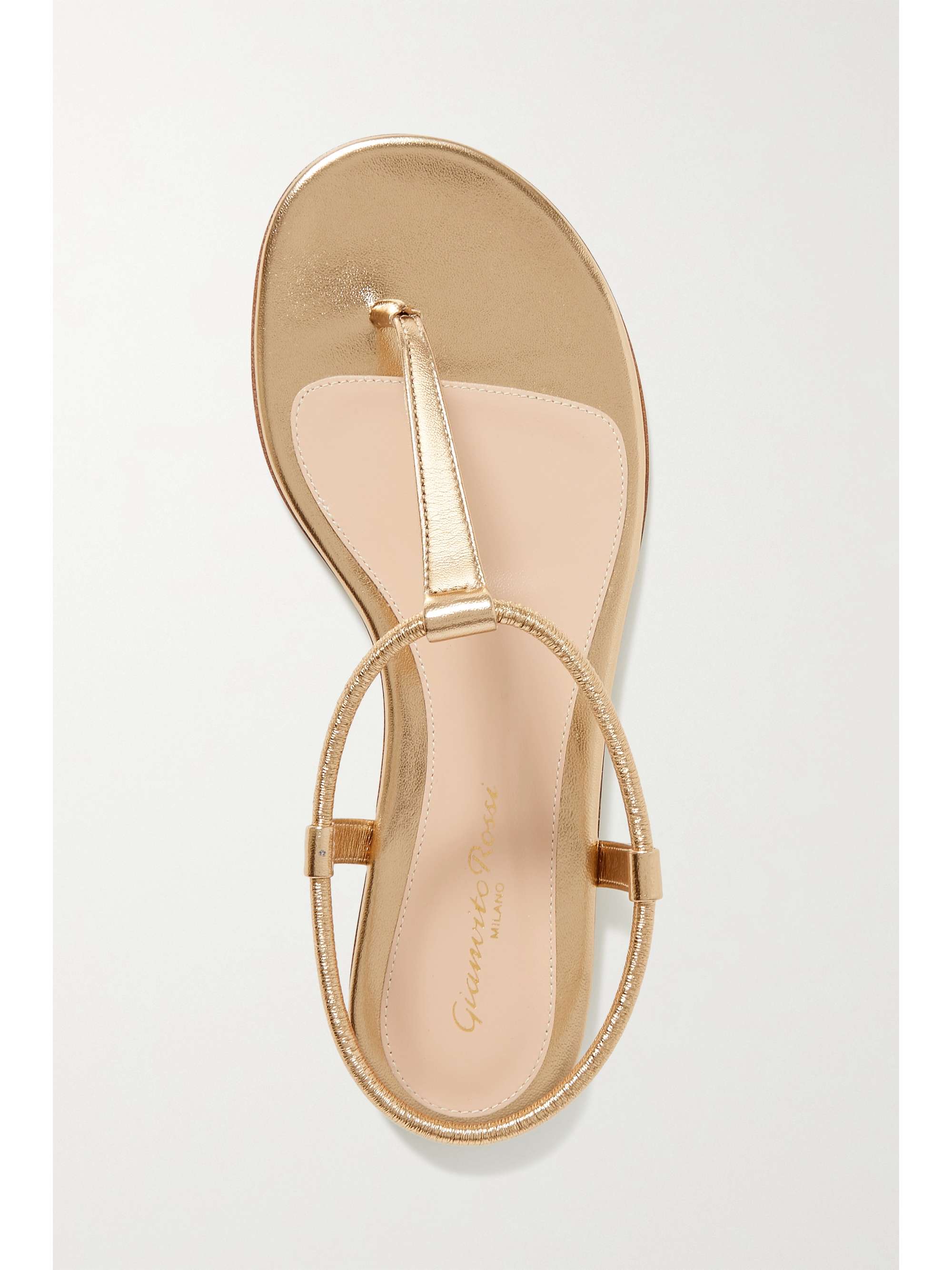 GIANVITO ROSSI Jaey metallic leather sandals