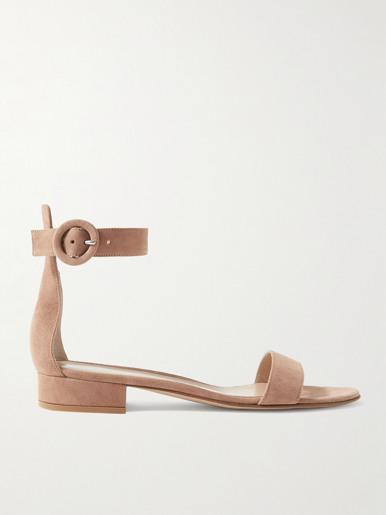 Shop Gianvito Rossi Portofino 20 Suede Sandals In Brown