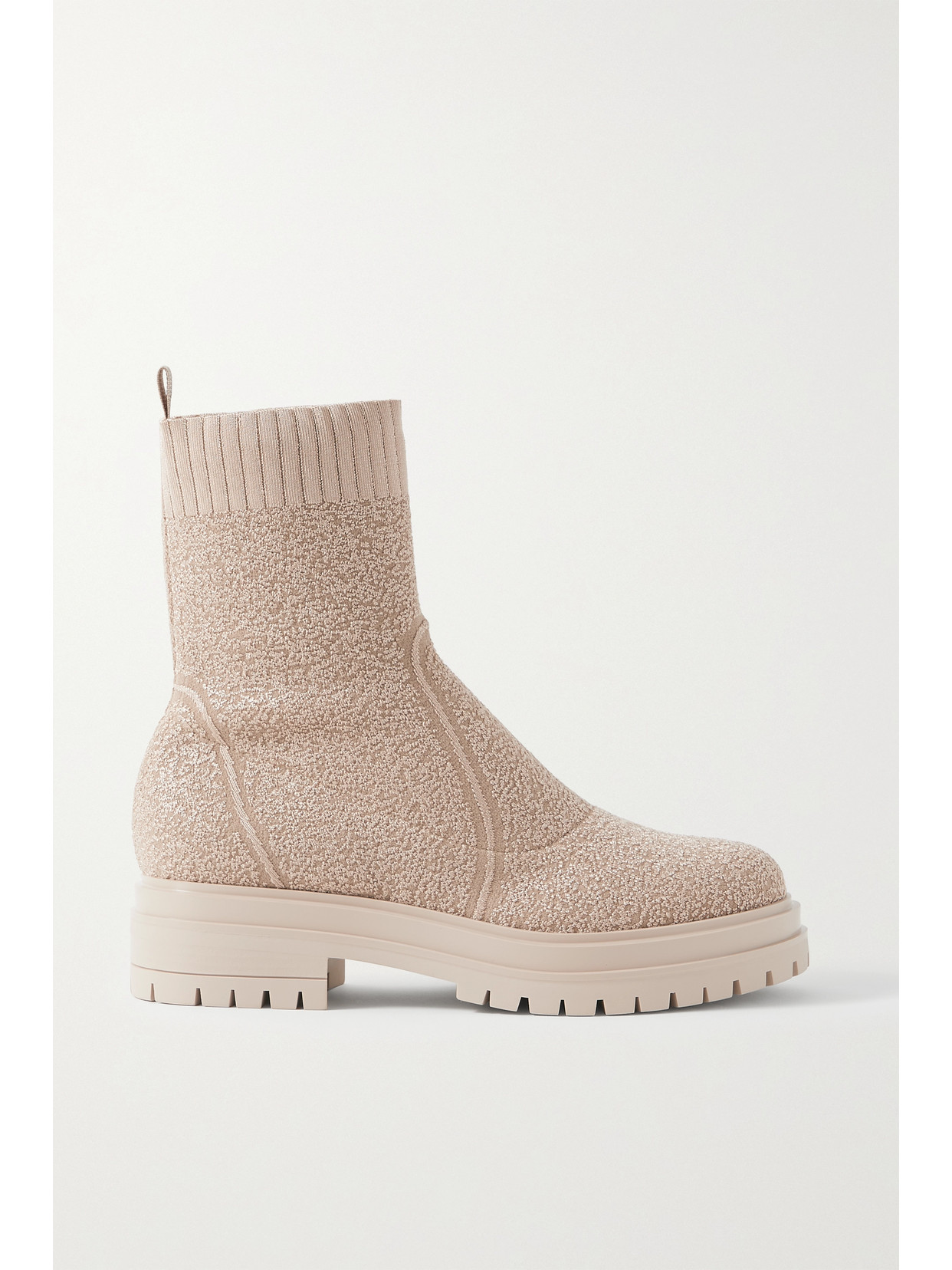 Gianvito Rossi Chester Stretchknit Chelsea Boots In Light Pink ModeSens