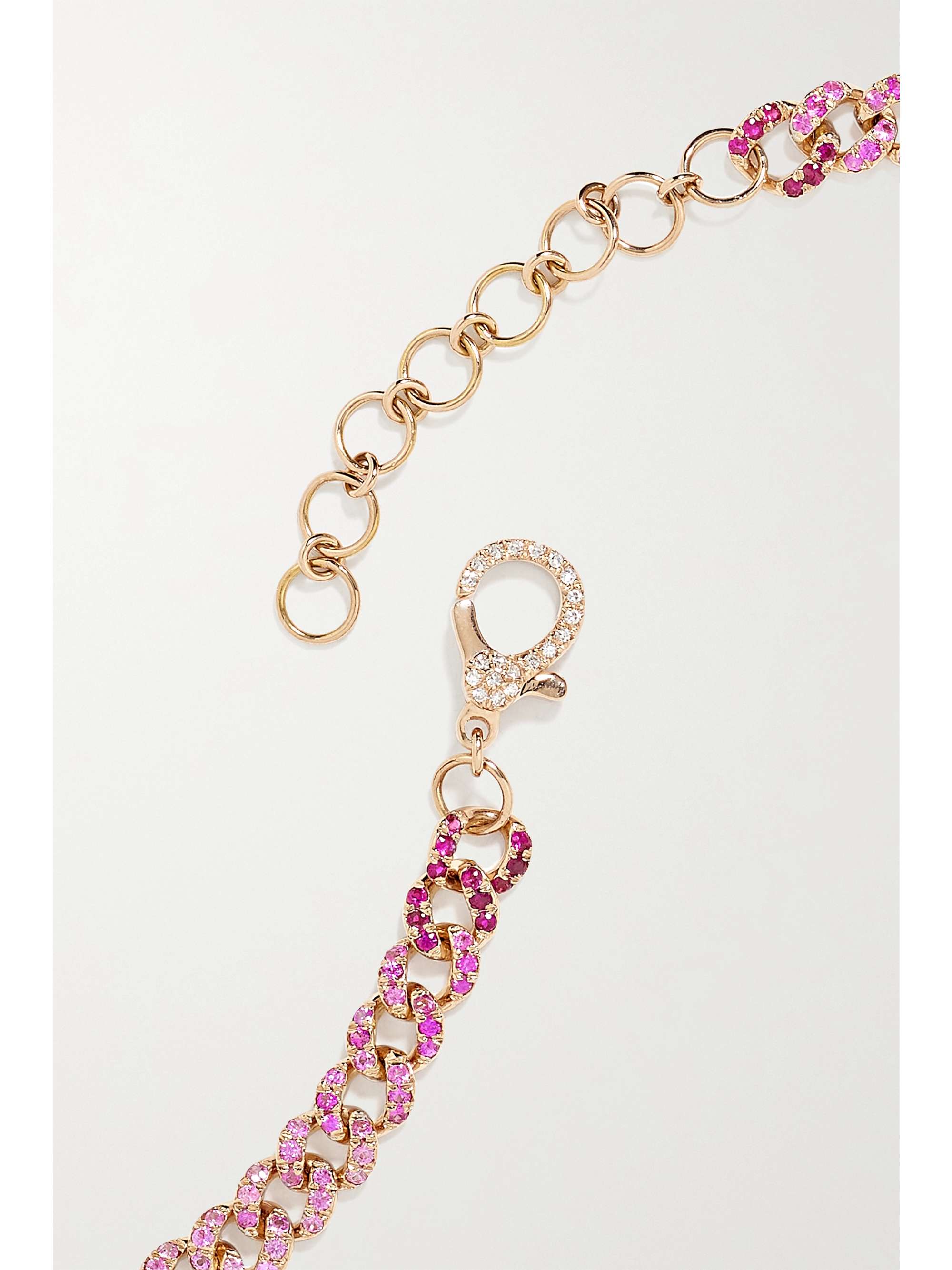 SHAY 18-karat rose gold sapphire and diamond anklet