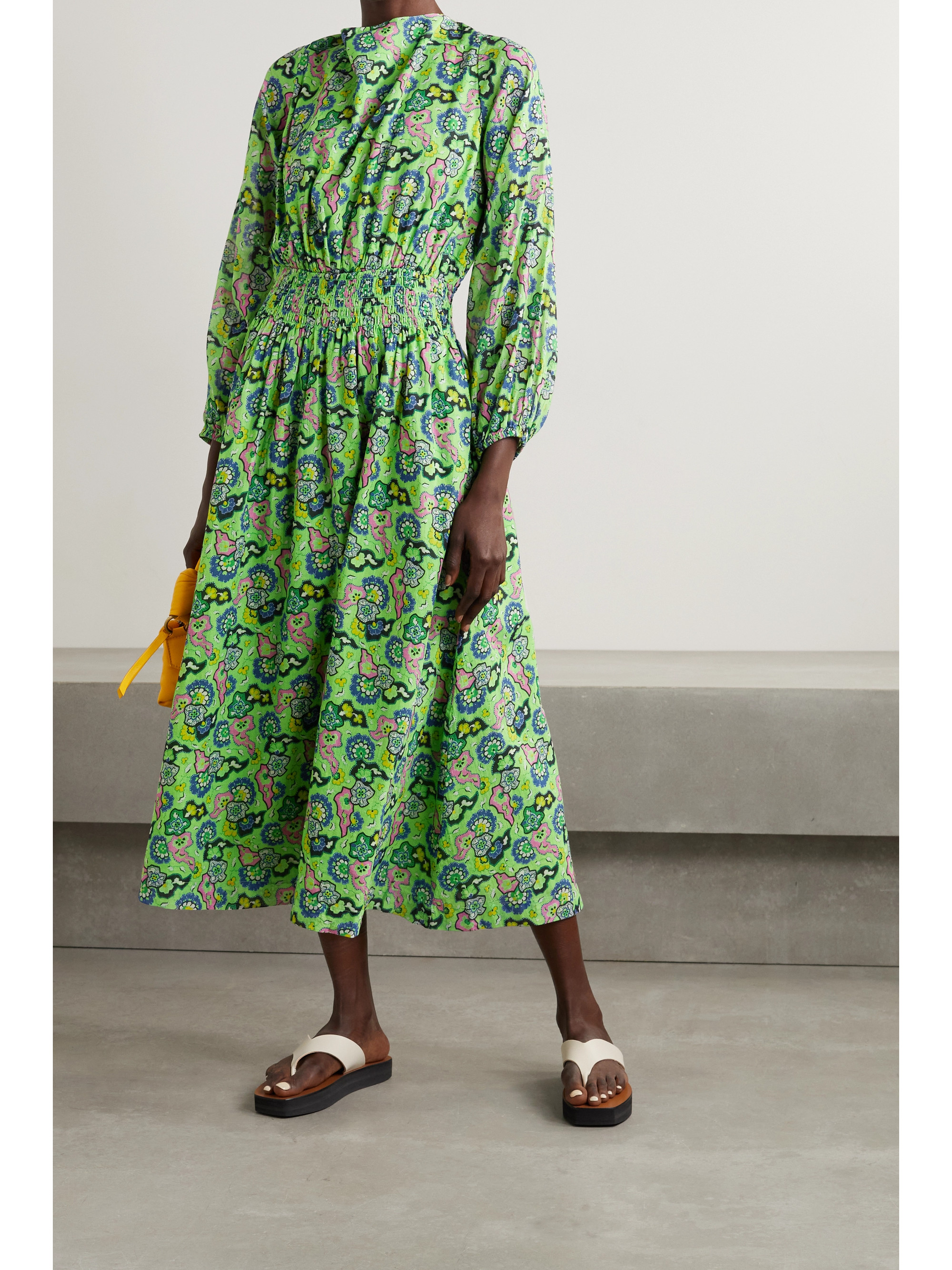 RHODE Poppy printed cotton-voile midi dress, £410