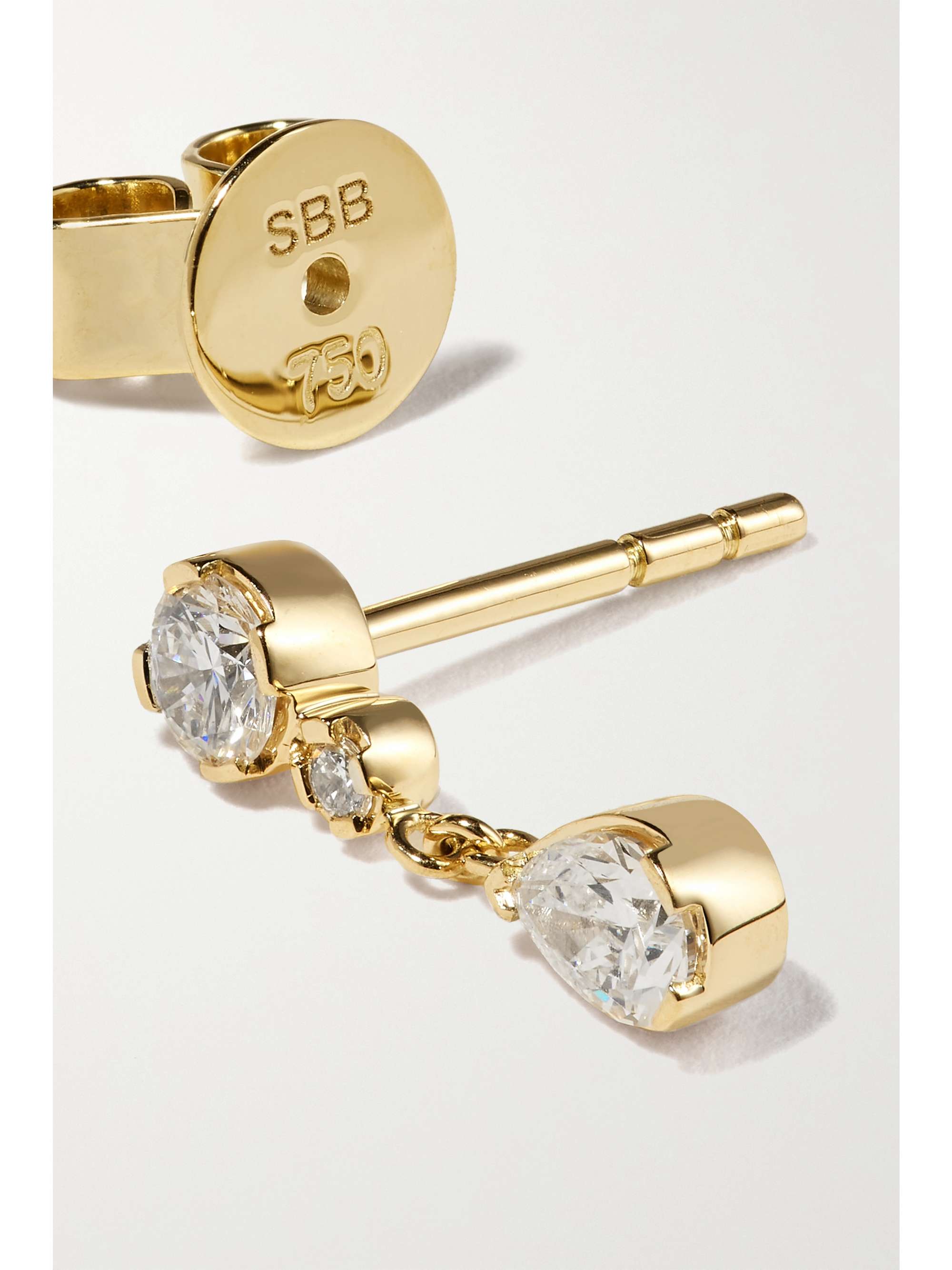 SOPHIE BILLE BRAHE Goutte 18-karat gold diamond single earring