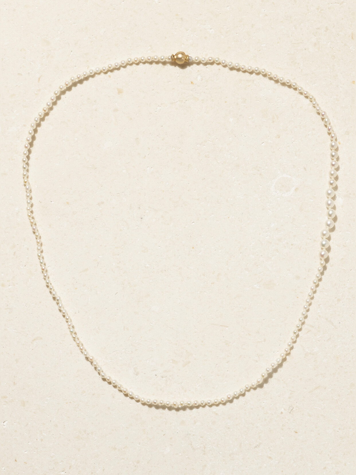 SOPHIE BILLE BRAHE MINI PEGGY 14-KARAT GOLD PEARL NECKLACE