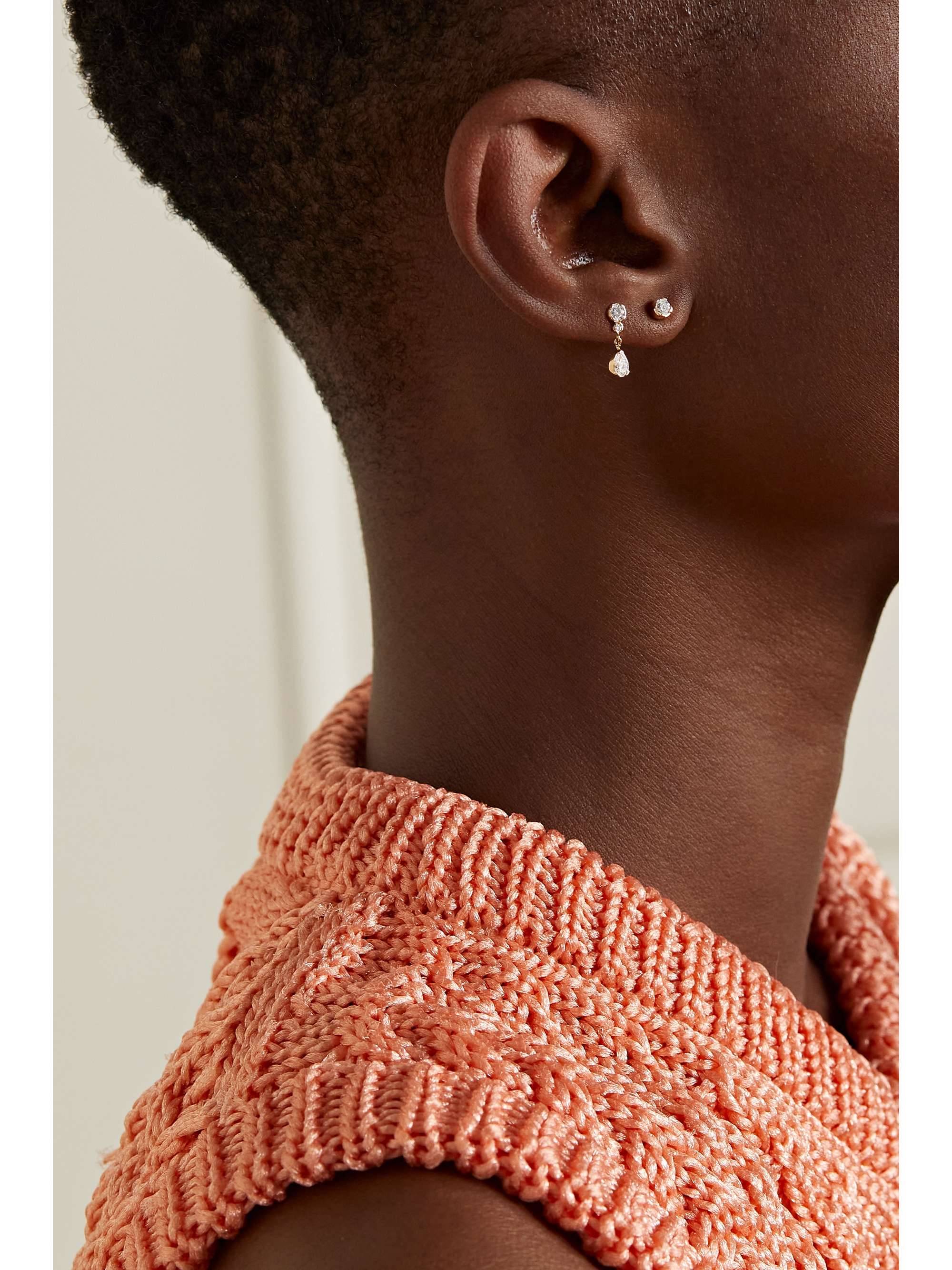SOPHIE BILLE BRAHE 18-karat gold diamond single earring