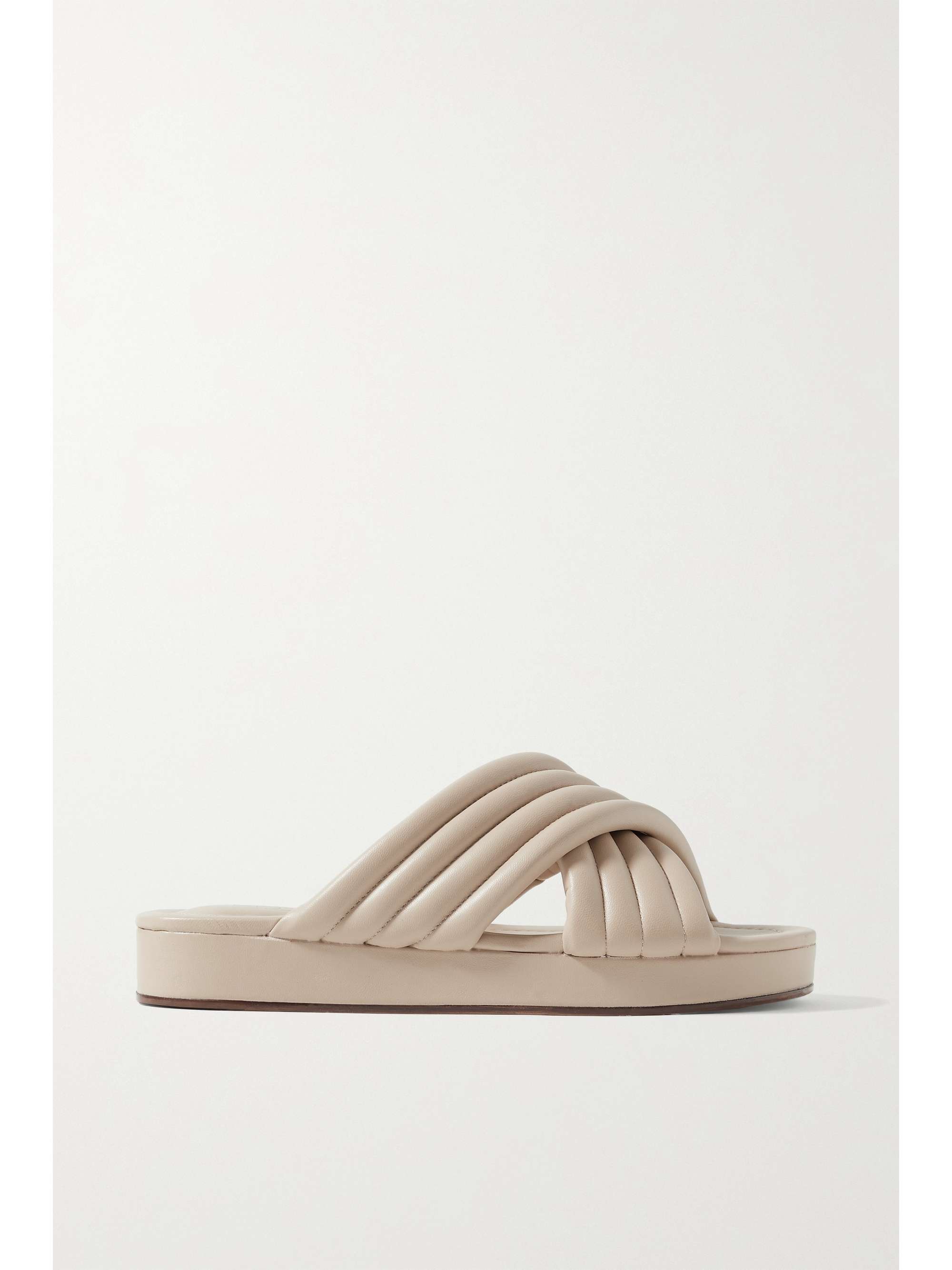 PORTE & PAIRE Quilted leather slides | NET-A-PORTER