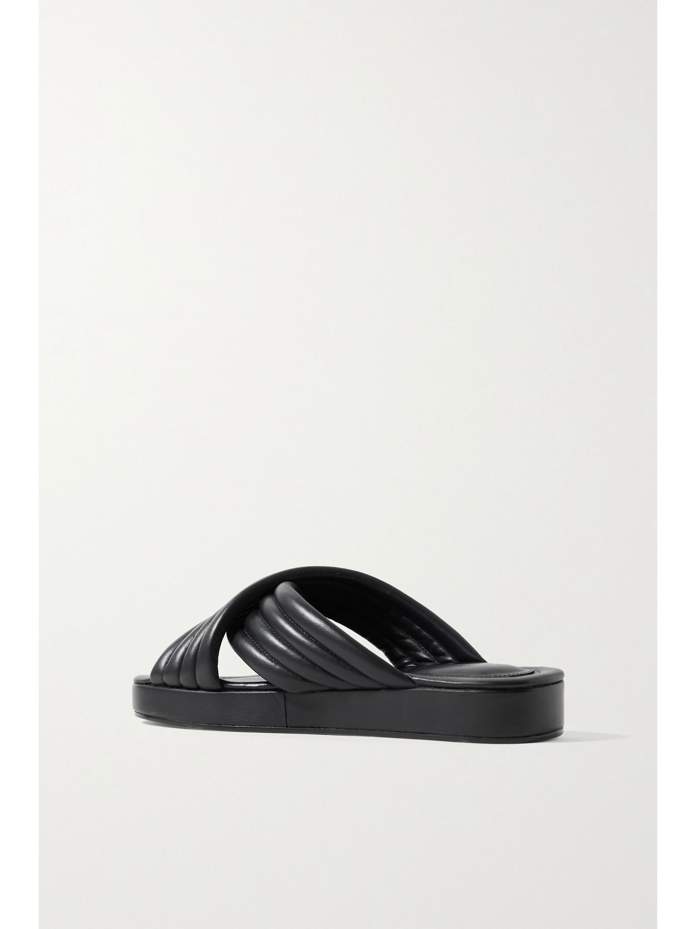 porte & paire quilted leather slides