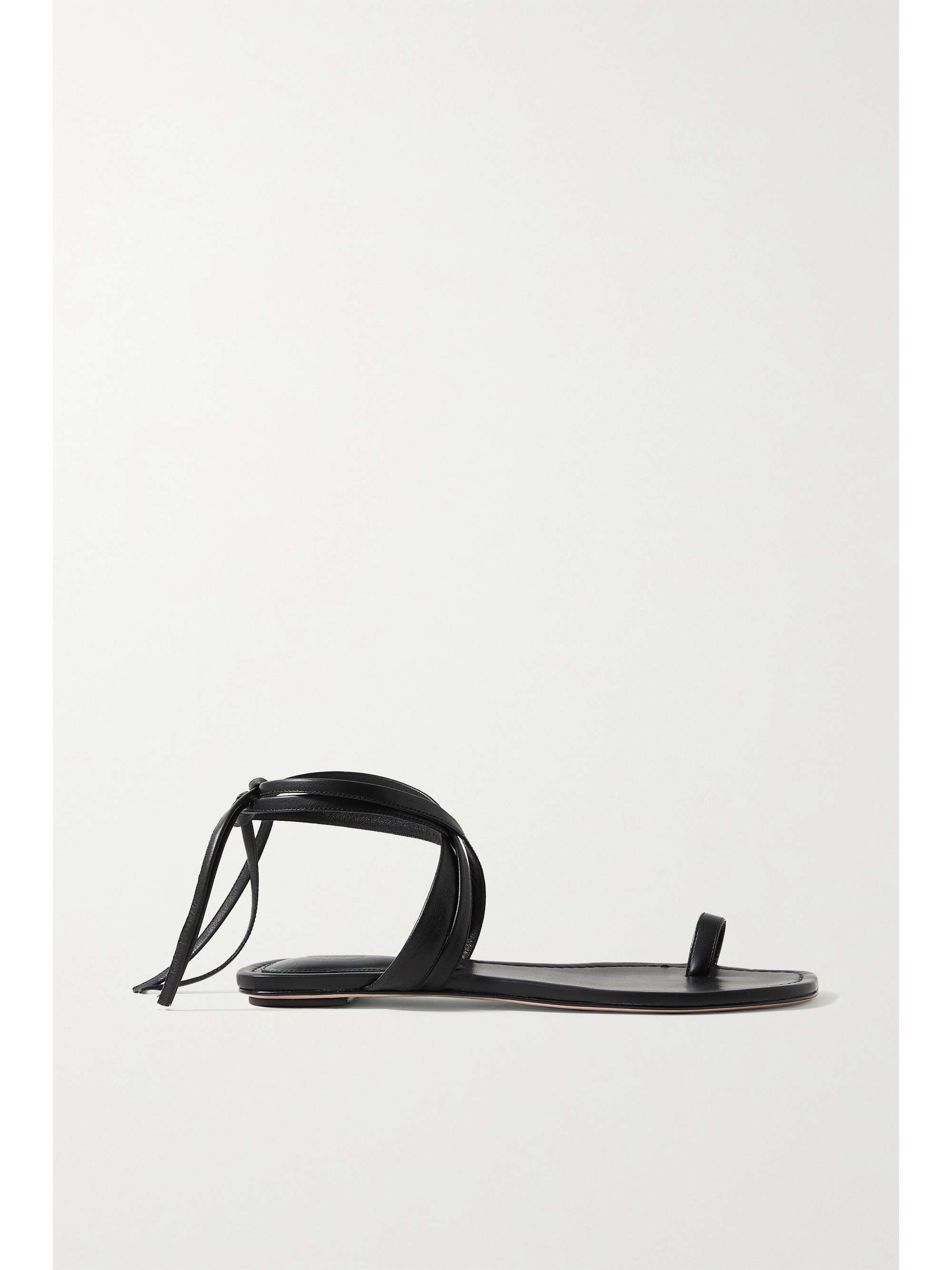 porte & paire black knotted sandals
