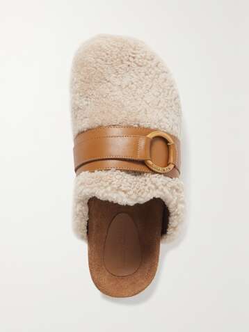 shearling slip ons