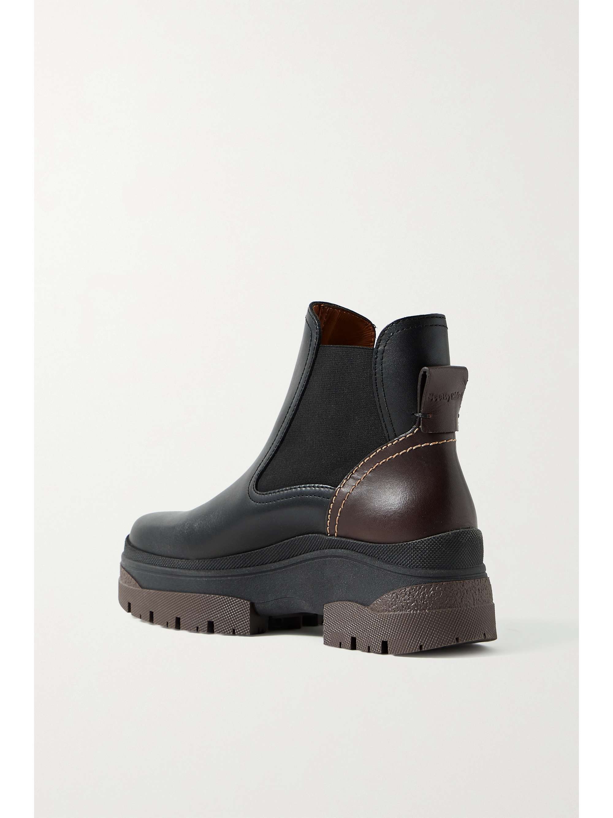 SEE BY CHLOÉ Cassidie two-tone leather Chelsea boots